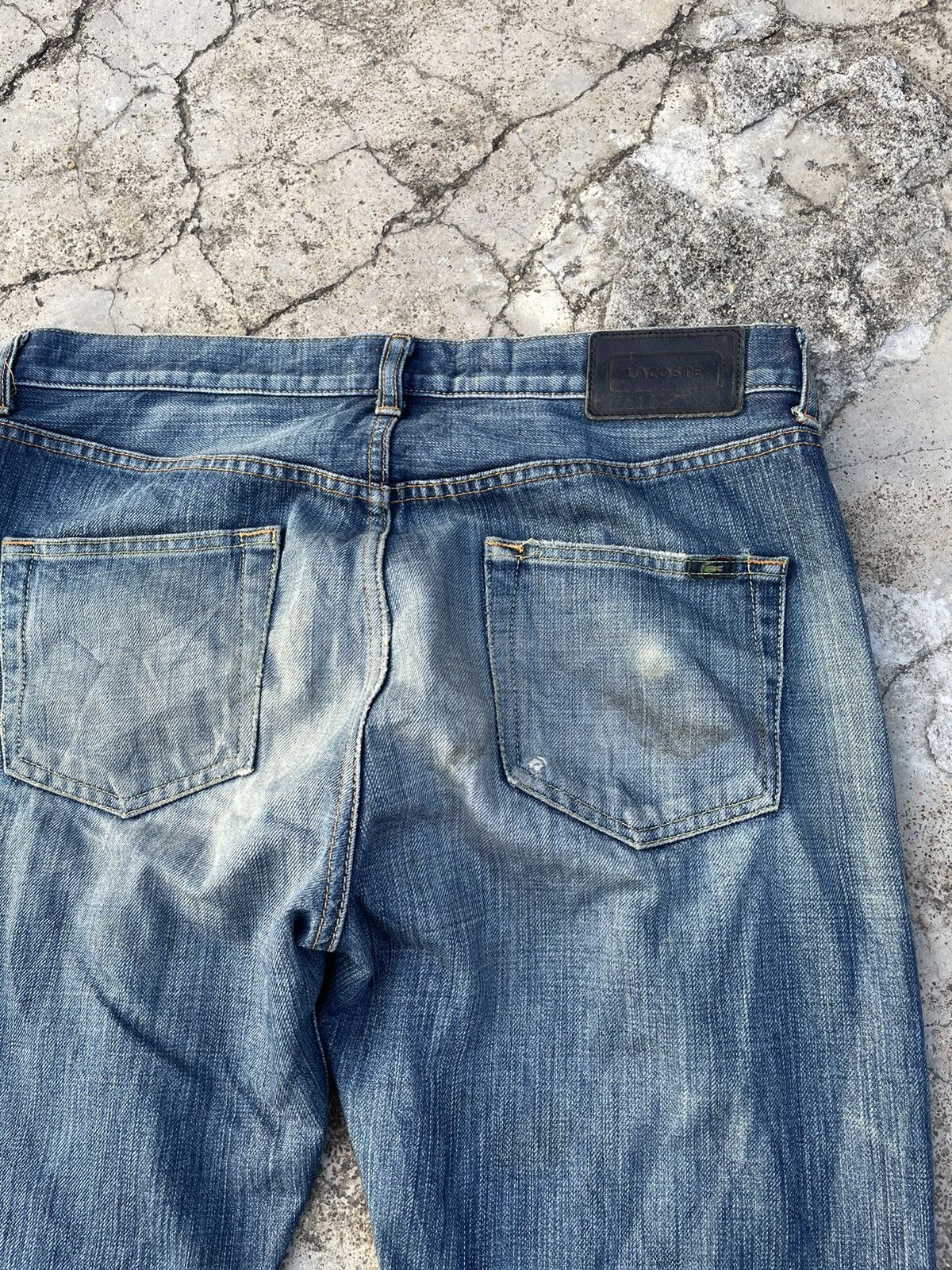 Lacoste × Vintage Vintage Lacoste Selvedge Denim Faded Wash Jeans Size US 34 / EU 50 - 10 Thumbnail