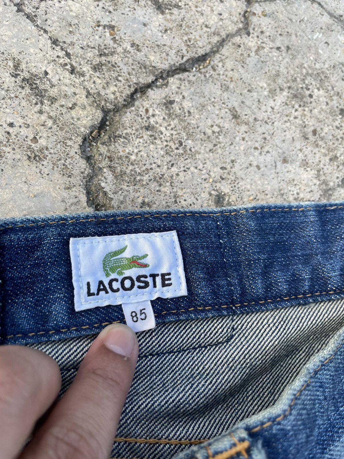 Lacoste × Vintage Vintage Lacoste Selvedge Denim Faded Wash Jeans Size US 34 / EU 50 - 5 Thumbnail