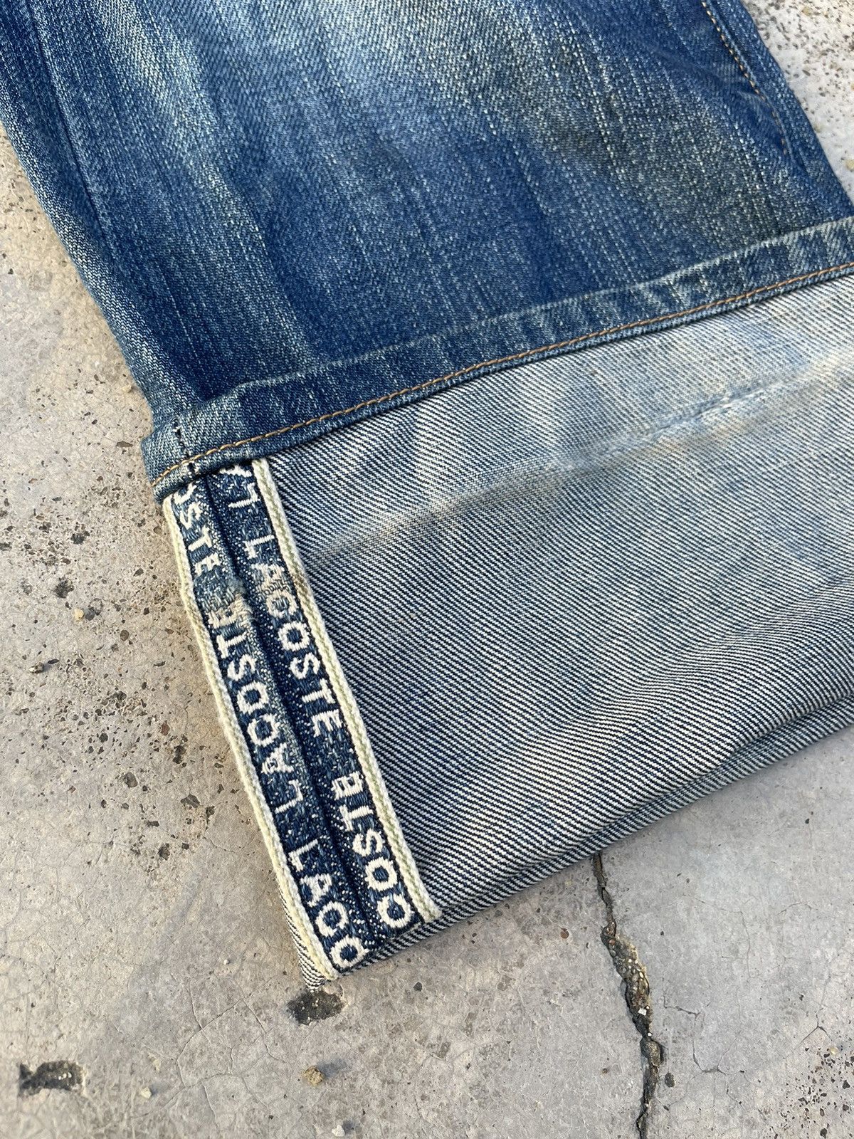 Lacoste × Vintage Vintage Lacoste Selvedge Denim Faded Wash Jeans Size US 34 / EU 50 - 4 Thumbnail