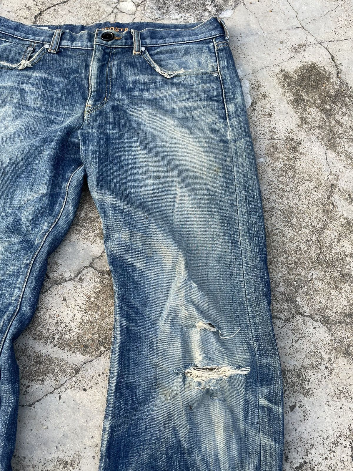 Lacoste × Vintage Vintage Lacoste Selvedge Denim Faded Wash Jeans Size US 34 / EU 50 - 9 Thumbnail