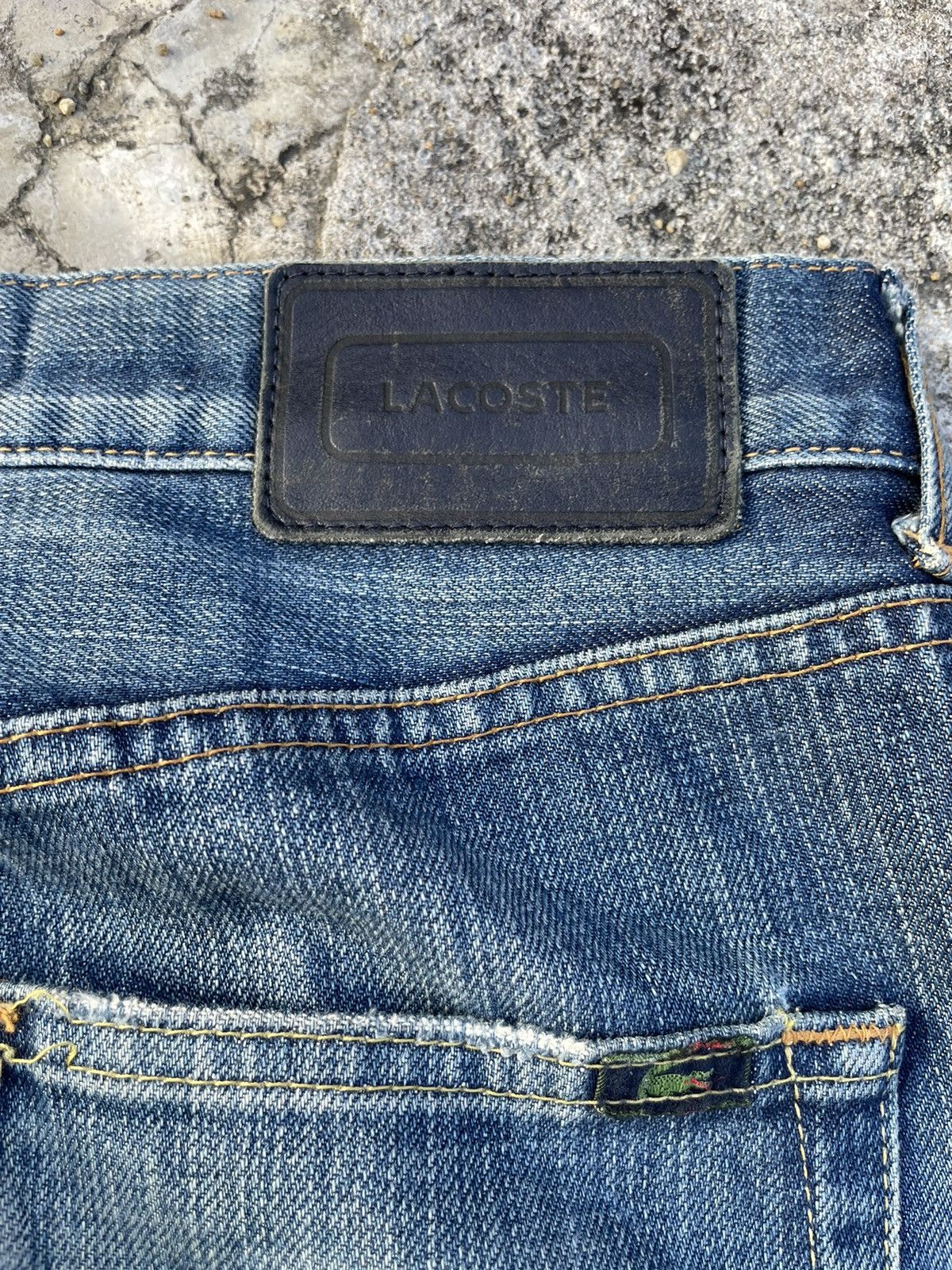 Lacoste × Vintage Vintage Lacoste Selvedge Denim Faded Wash Jeans Size US 34 / EU 50 - 11 Thumbnail