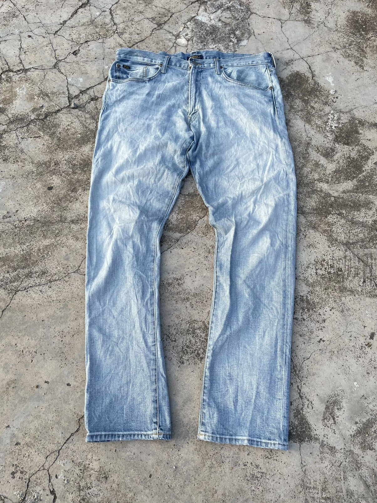 Polo Ralph Lauren Vintage Polo Ralph Lauren Denim Light Wash Jeans Size US 36 / EU 52 - 1 Thumbnail