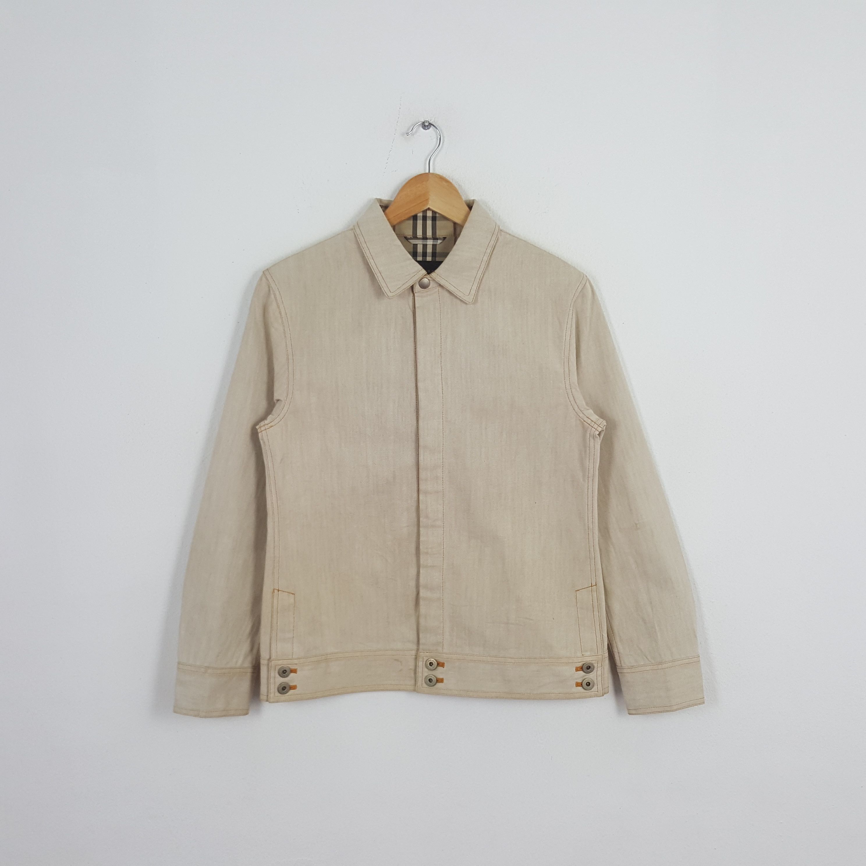 Vintage Burberry Black Label Nova Check Denim Jacket