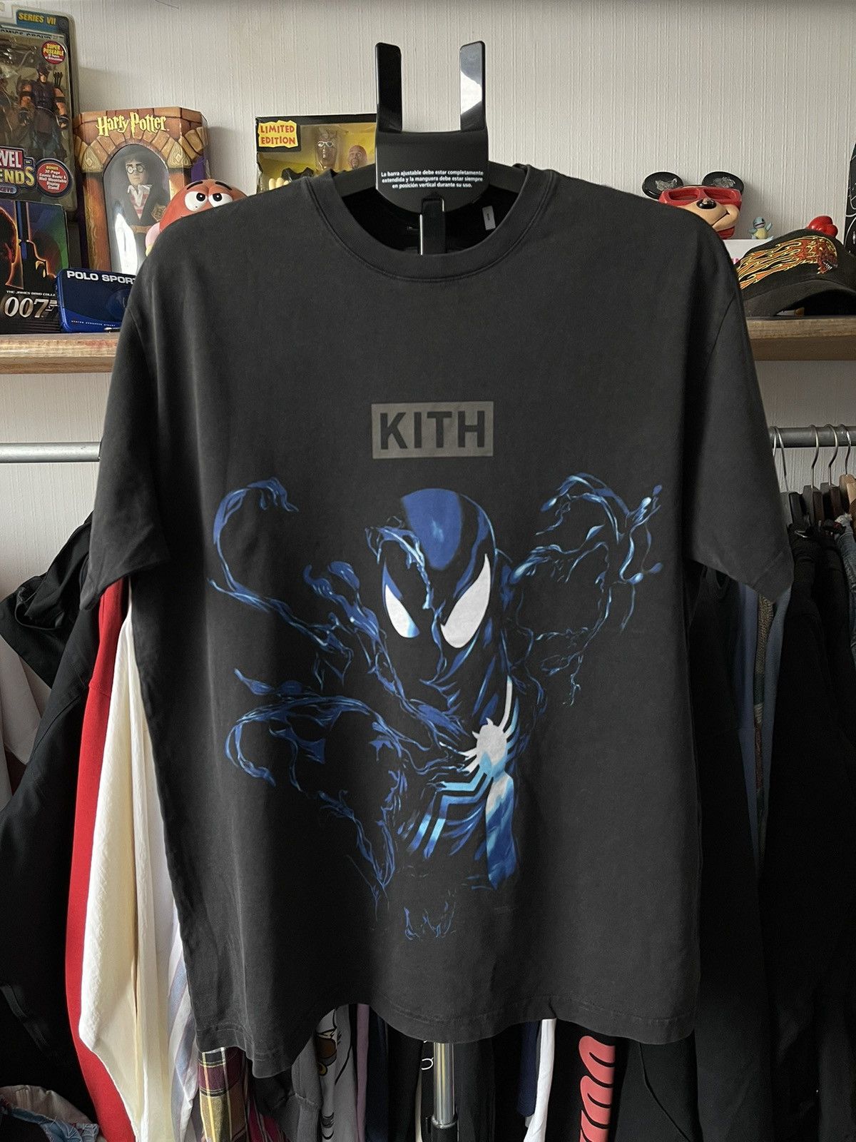 Kith Spider-Man Black factory Costume Tee