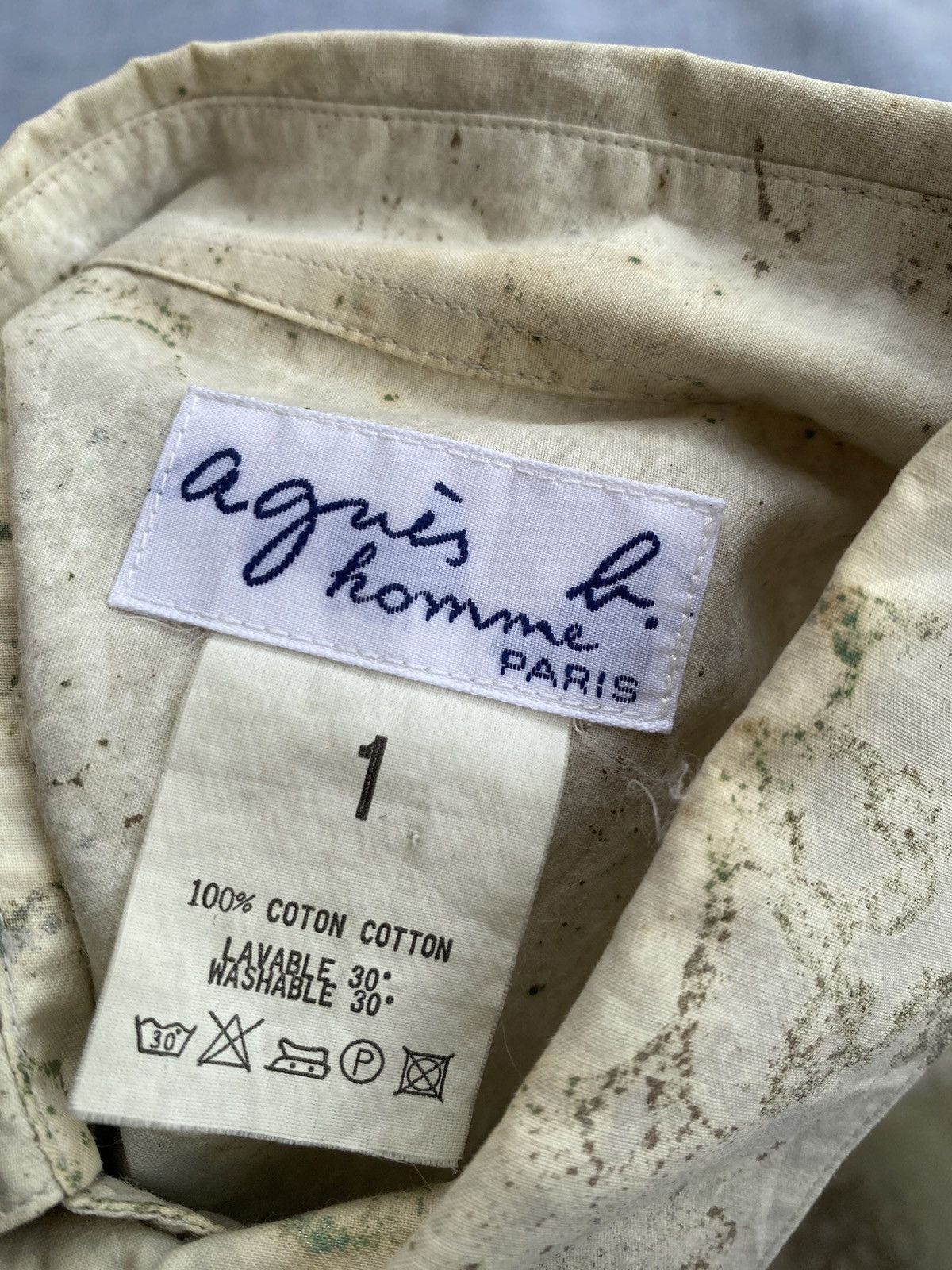 agnes b. vintage printed shirt Size US S / EU 44-46 / 1 - 9 Thumbnail