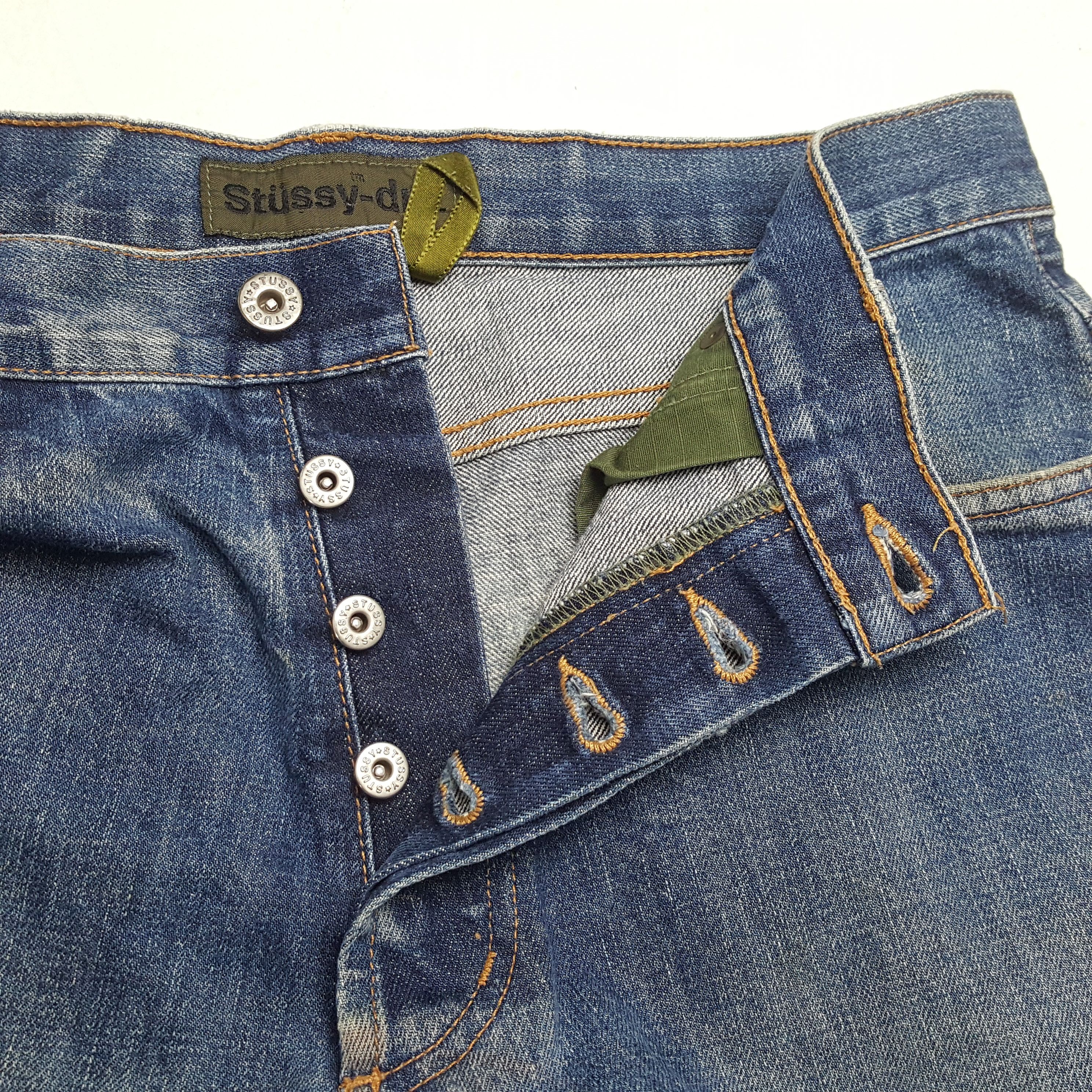 Stussy × Vintage STUSSY Streetwear Skateboard Style Custom Art Short Jeans Size US 33 - 9 Thumbnail