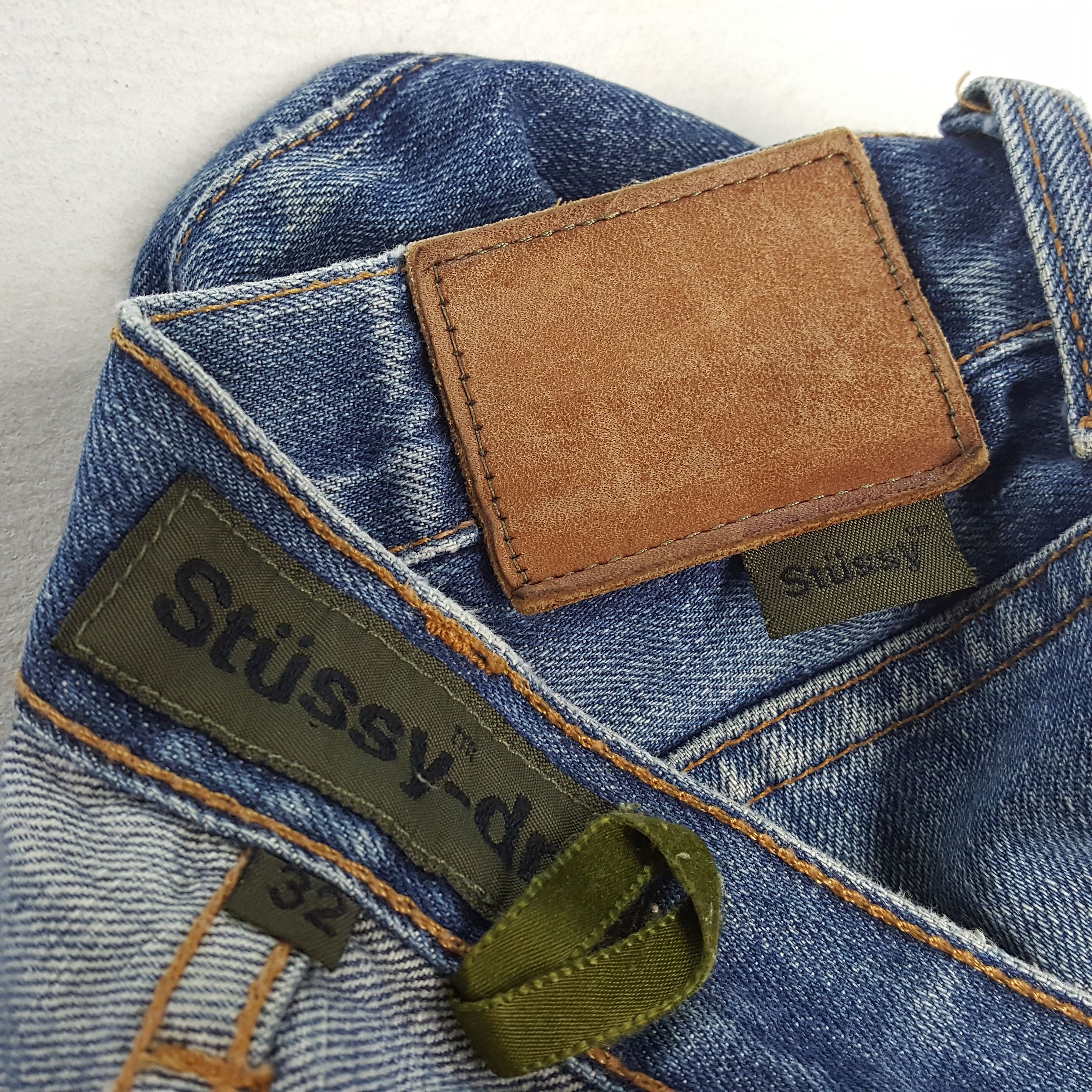 Stussy × Vintage STUSSY Streetwear Skateboard Style Custom Art Short Jeans Size US 33 - 11 Thumbnail