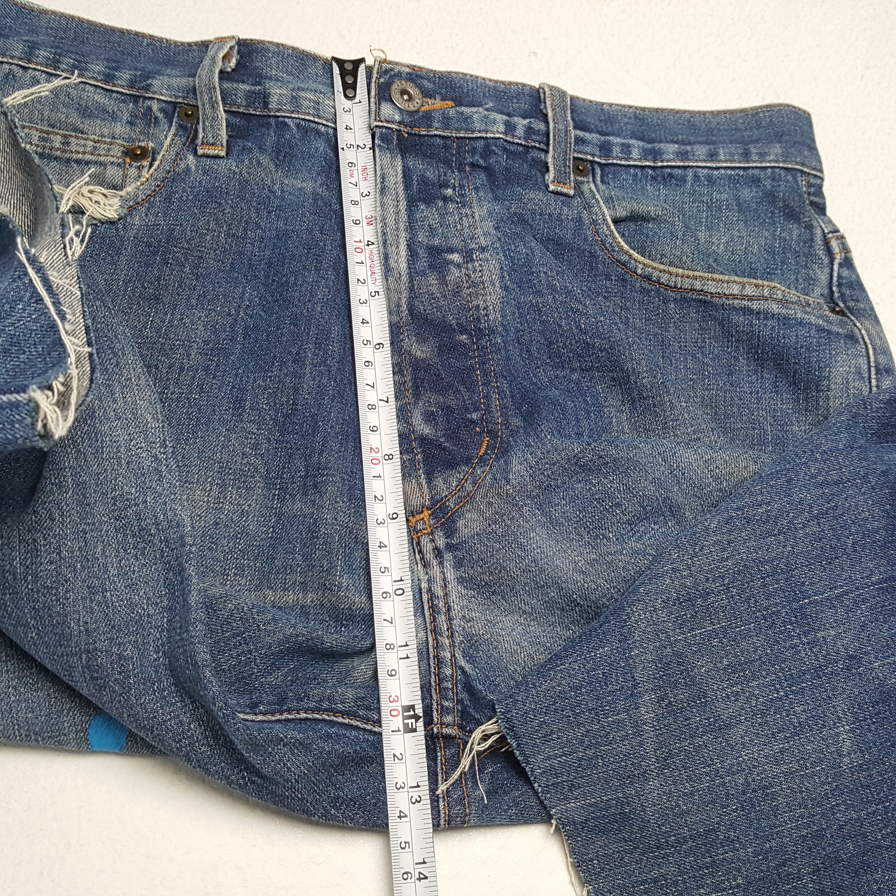 Stussy × Vintage STUSSY Streetwear Skateboard Style Custom Art Short Jeans Size US 33 - 6 Thumbnail