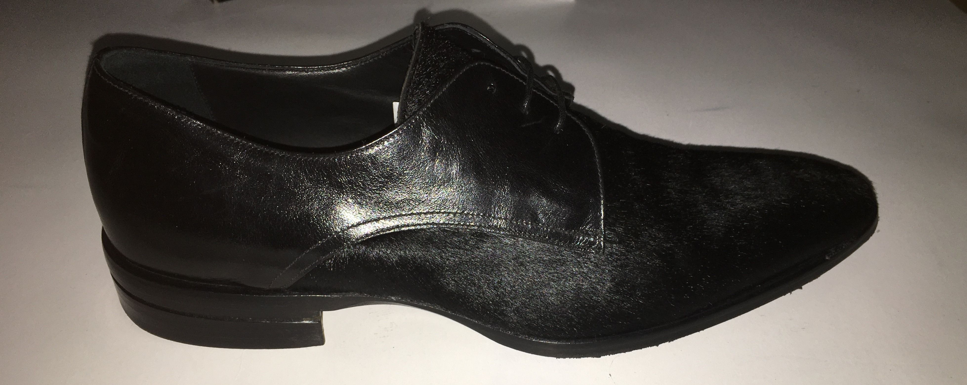 Prince Prince Oliver Black Pony Leather Wood Dress Shoes EU41 Size US 8 / EU 41 - 3 Thumbnail