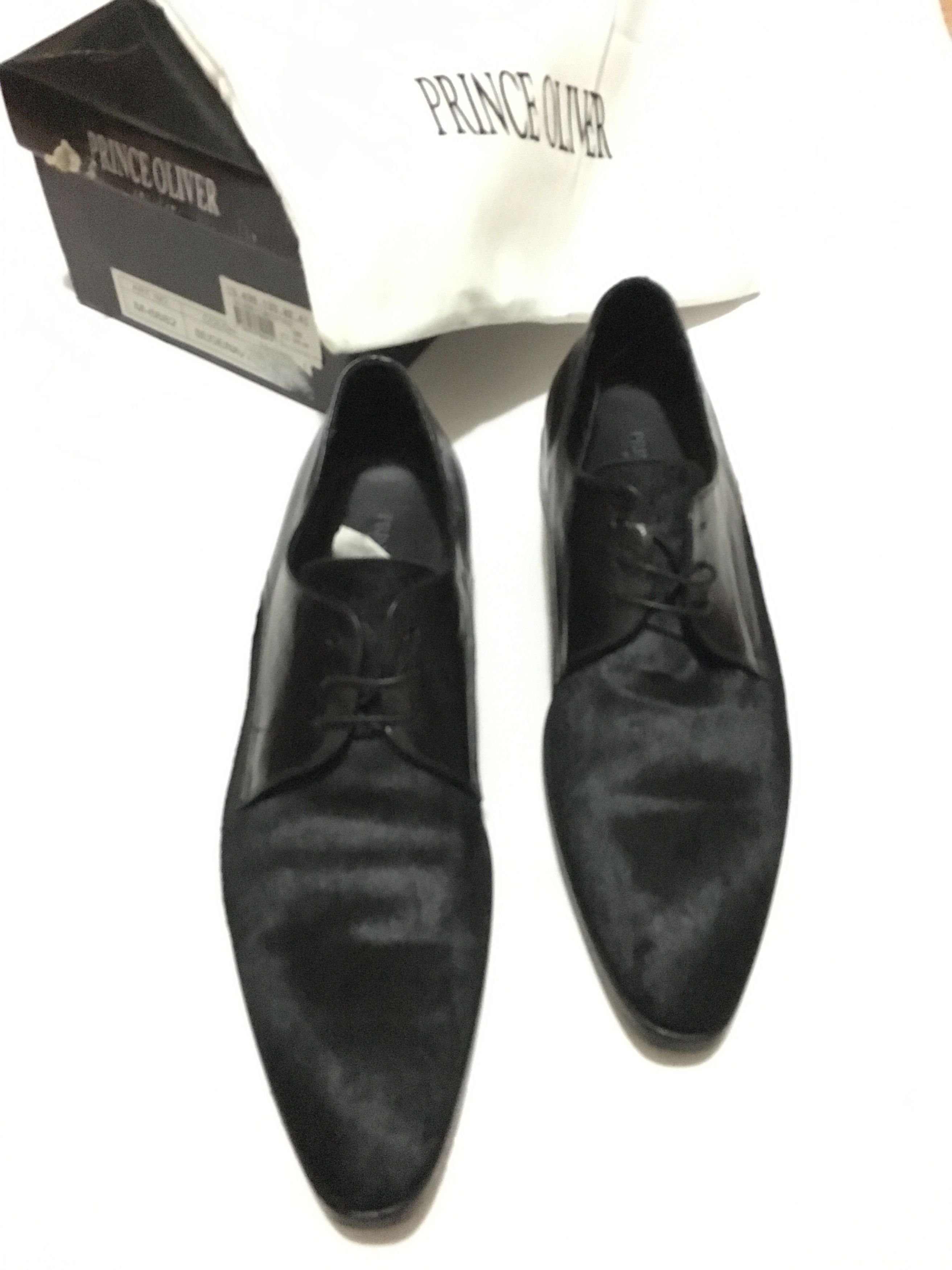 Prince Prince Oliver Black Pony Leather Wood Dress Shoes EU41 Size US 8 / EU 41 - 5 Thumbnail