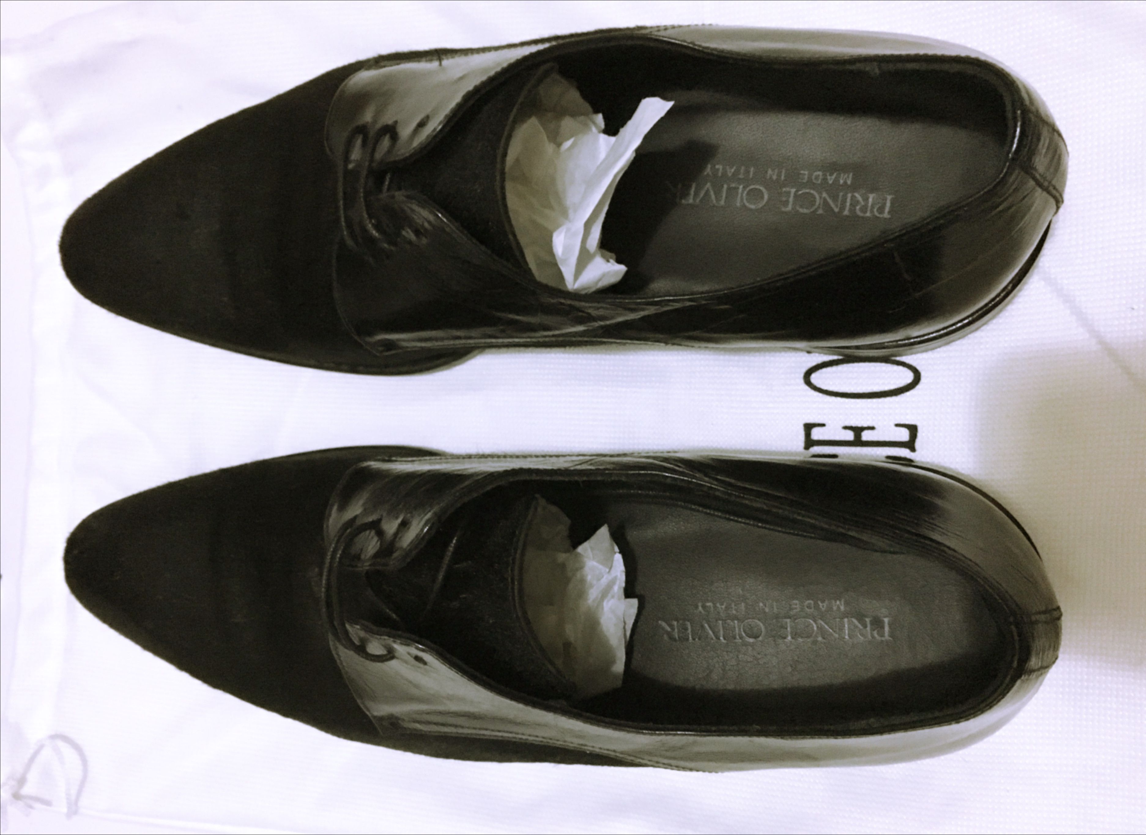 Prince Prince Oliver Black Pony Leather Wood Dress Shoes EU41 Size US 8 / EU 41 - 4 Thumbnail
