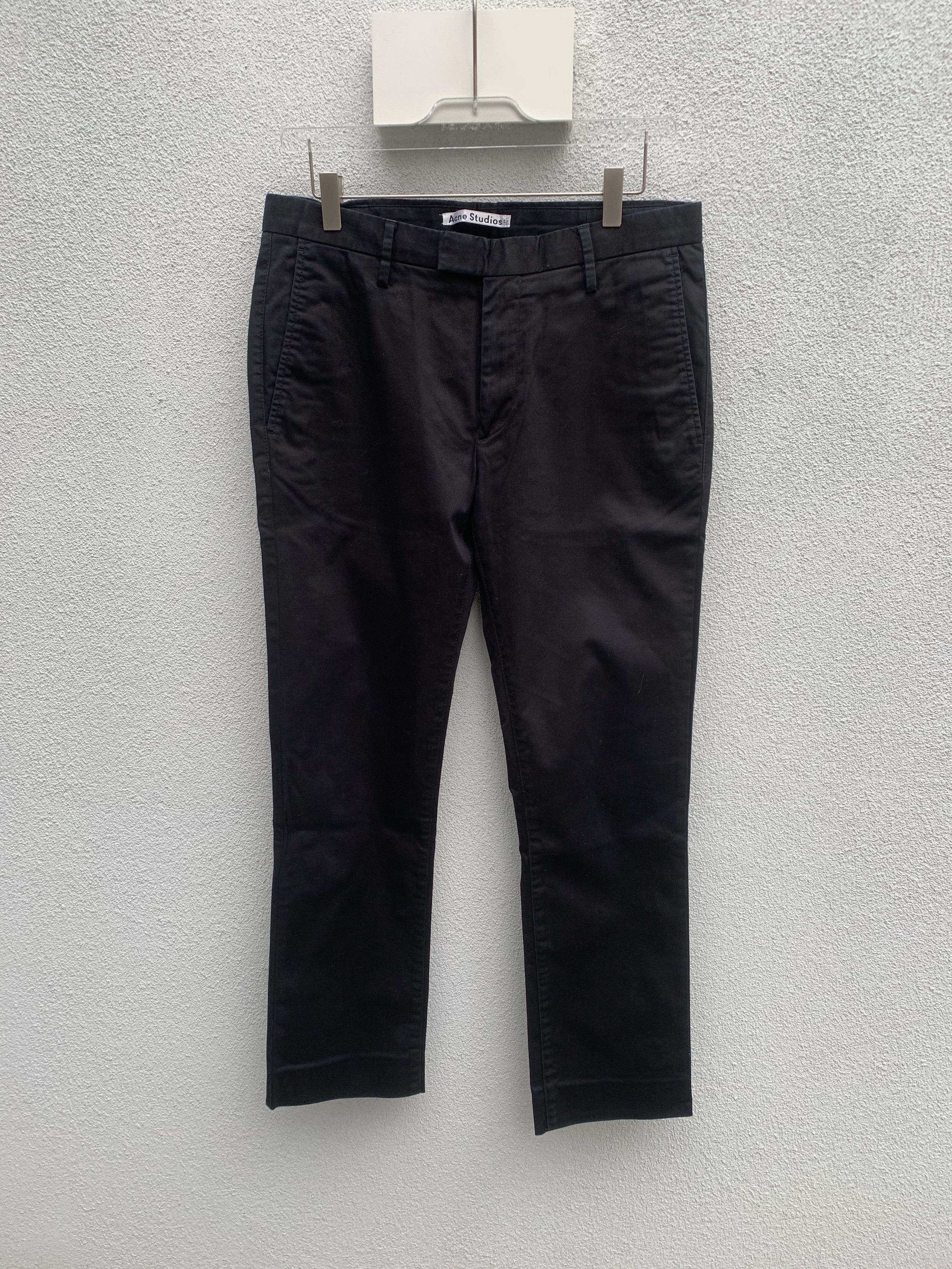 Acne Studios ACNE Studios Black Cotton Trousers Size US 32 / EU 48 - 1 Thumbnail