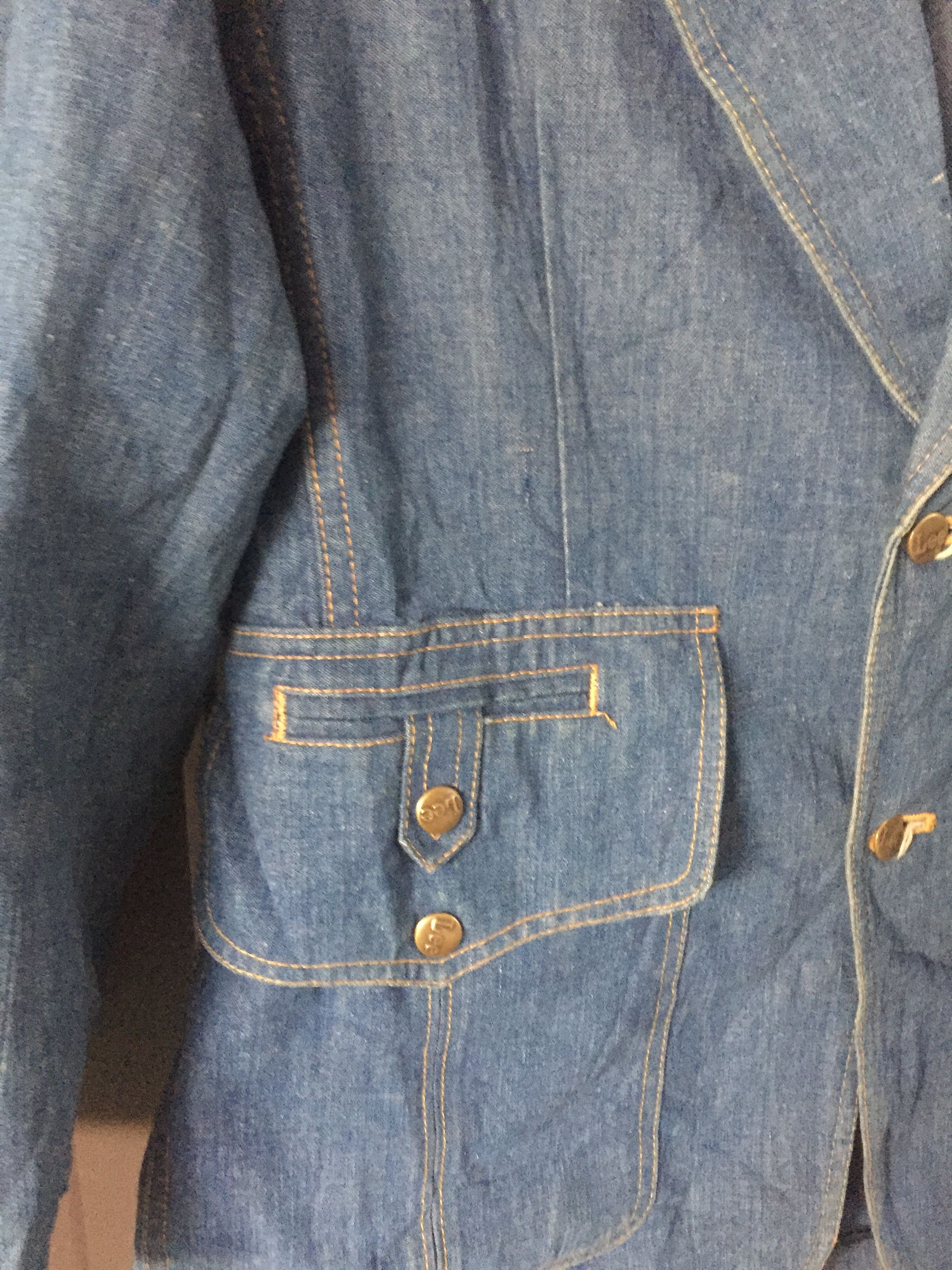 Lee × Vintage Vintage 70s Lee Denim Blazer Jacket Size US S / EU 44-46 / 1 - 3 Thumbnail