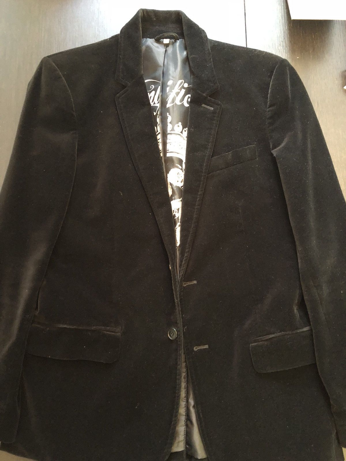 Juicy Couture Jeans Black Velvet Juicy Couture Blazer Size 40R - 1 Thumbnail