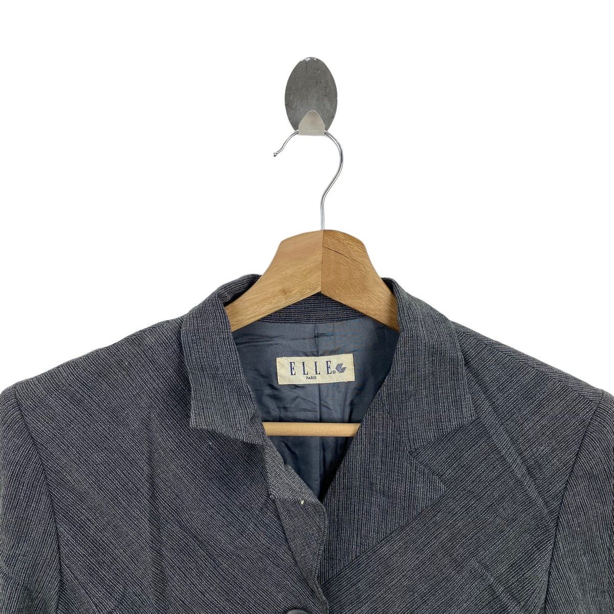 Vintage Vintage ELLE PARIS Button Up Long Grey Parka Jacket Size XS / US 0-2 / IT 36-38 - 2 Thumbnail