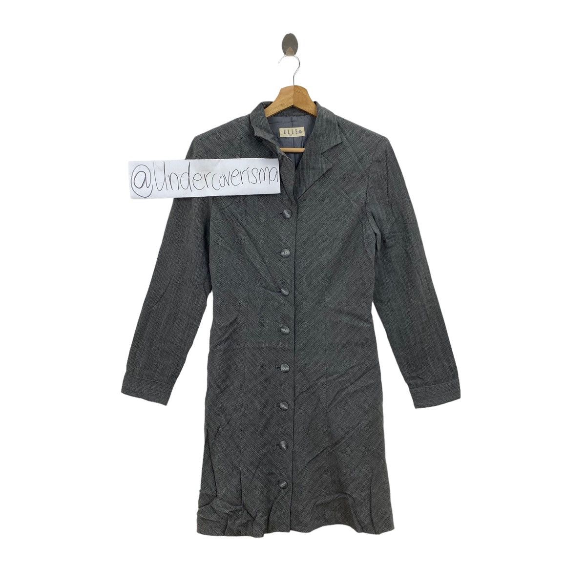 Vintage Vintage ELLE PARIS Button Up Long Grey Parka Jacket Size XS / US 0-2 / IT 36-38 - 1 Thumbnail