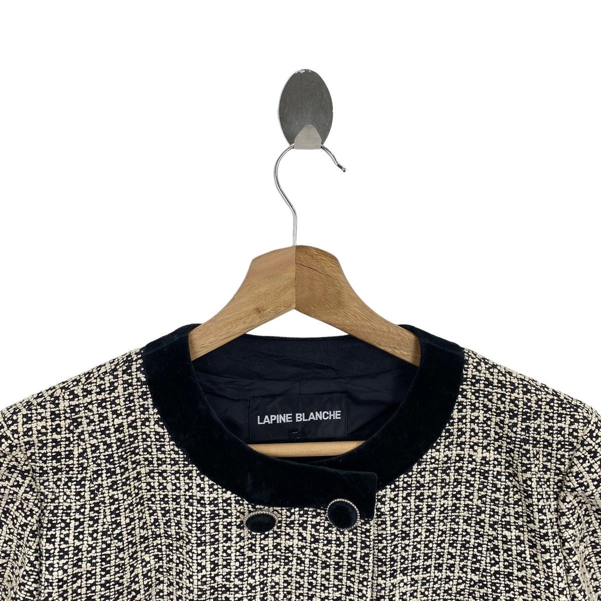 Japanese Brand LAPINE BLANCHE Japan Brand Check Tartan Button Up Wool Tweed Size S / US 4 / IT 40 - 2 Thumbnail