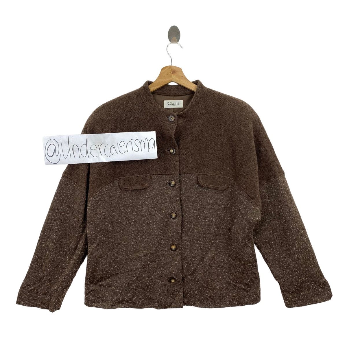 Vintage Vintage CLAIRE ELMOREA Button Up Pocket Brown Casual Shirt Size US L / EU 52-54 / 3 - 1 Thumbnail