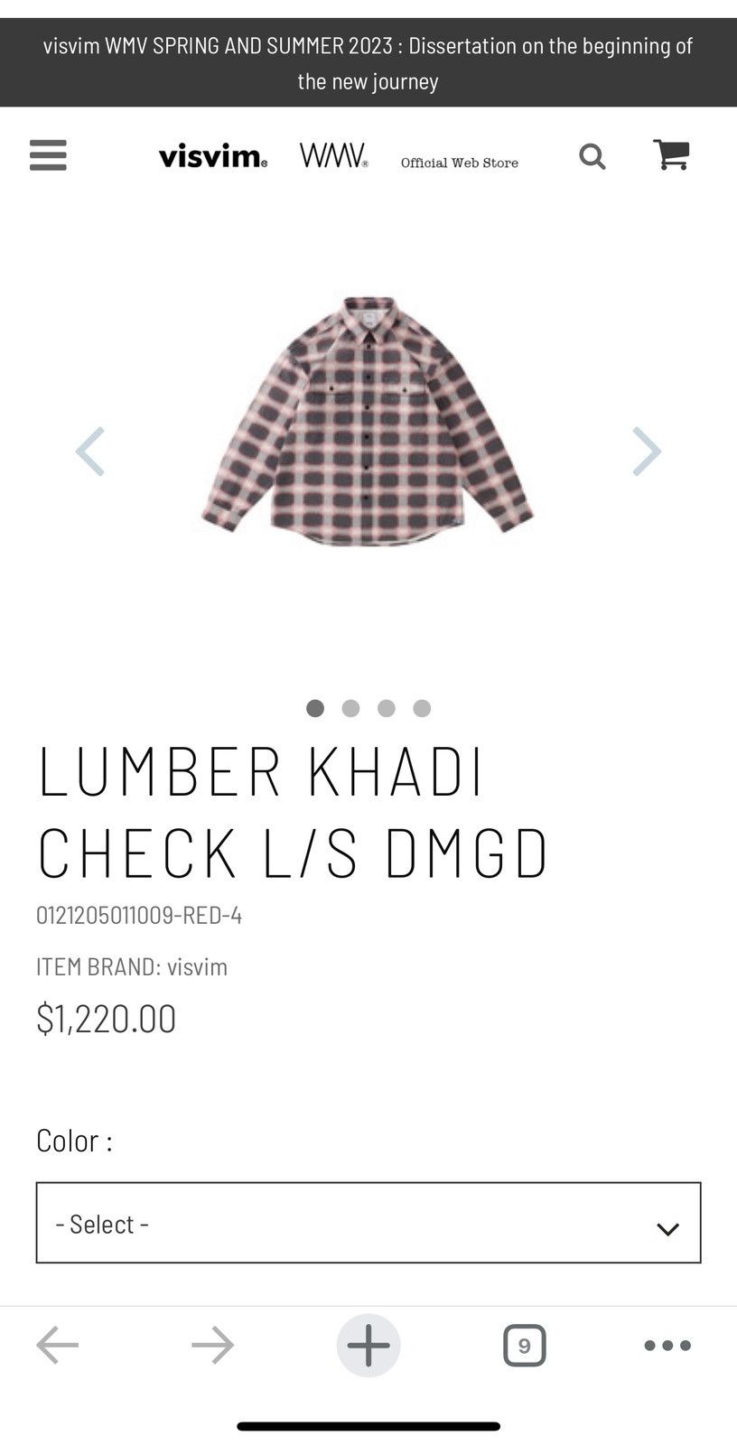 Visvim Visvim 21aw Lumber Khadi Check L/S Dmgd Shirt Size3 | Grailed