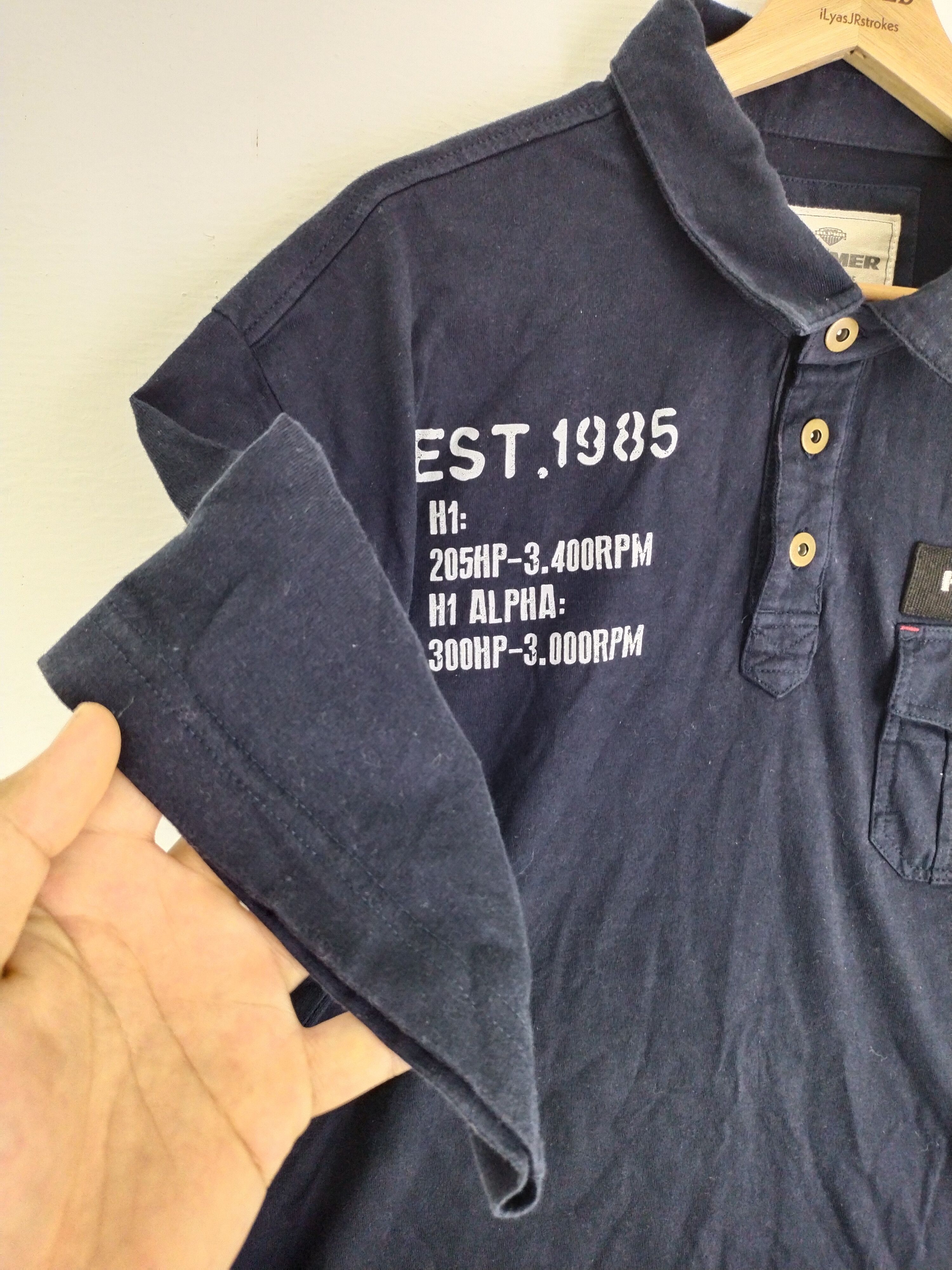 Japanese Brand VINTAGE HUMMER H1 ALPHA COLAR T SHIRT TEE Size US L / EU 52-54 / 3 - 3 Thumbnail