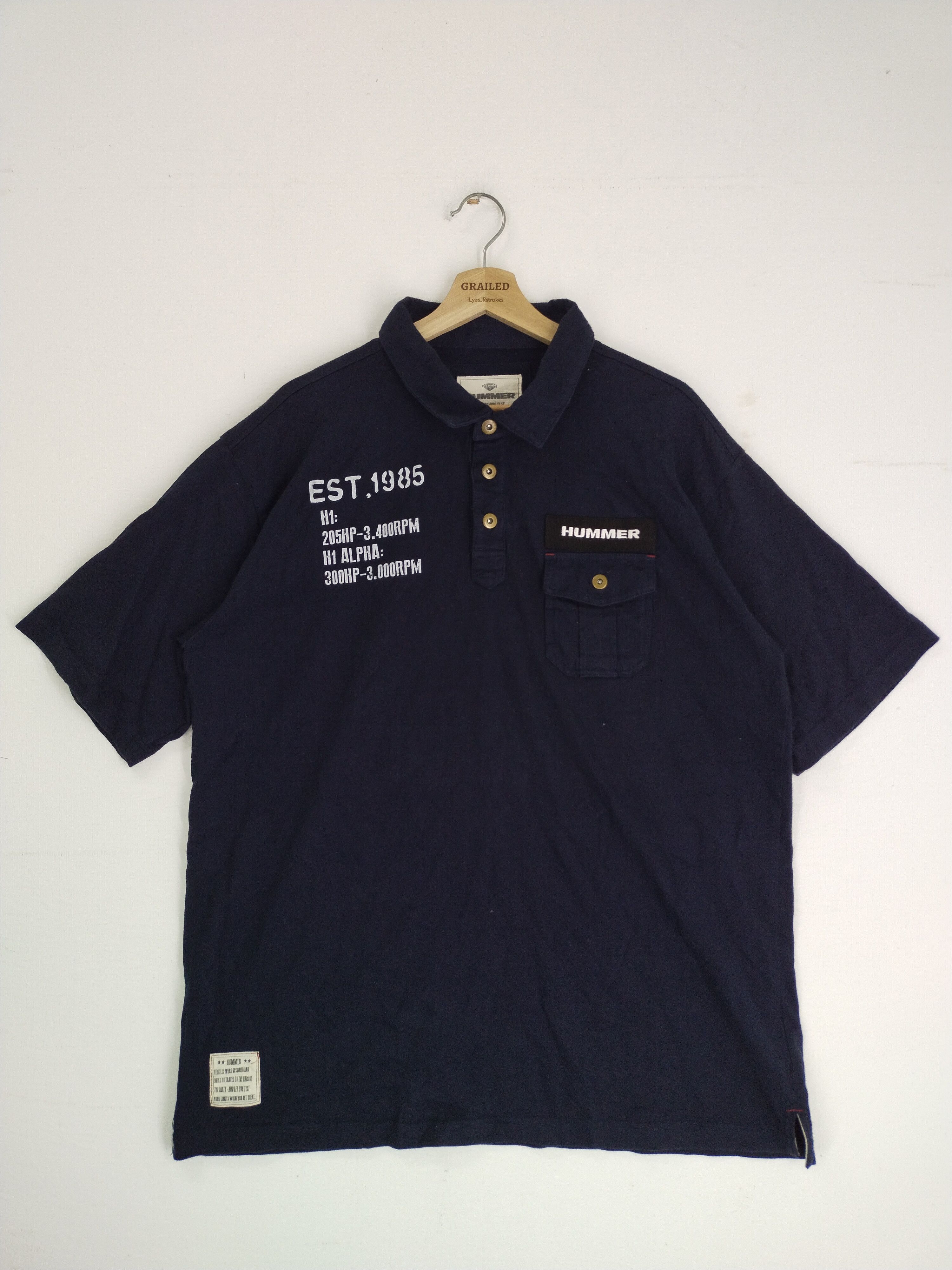 Japanese Brand VINTAGE HUMMER H1 ALPHA COLAR T SHIRT TEE Size US L / EU 52-54 / 3 - 1 Thumbnail