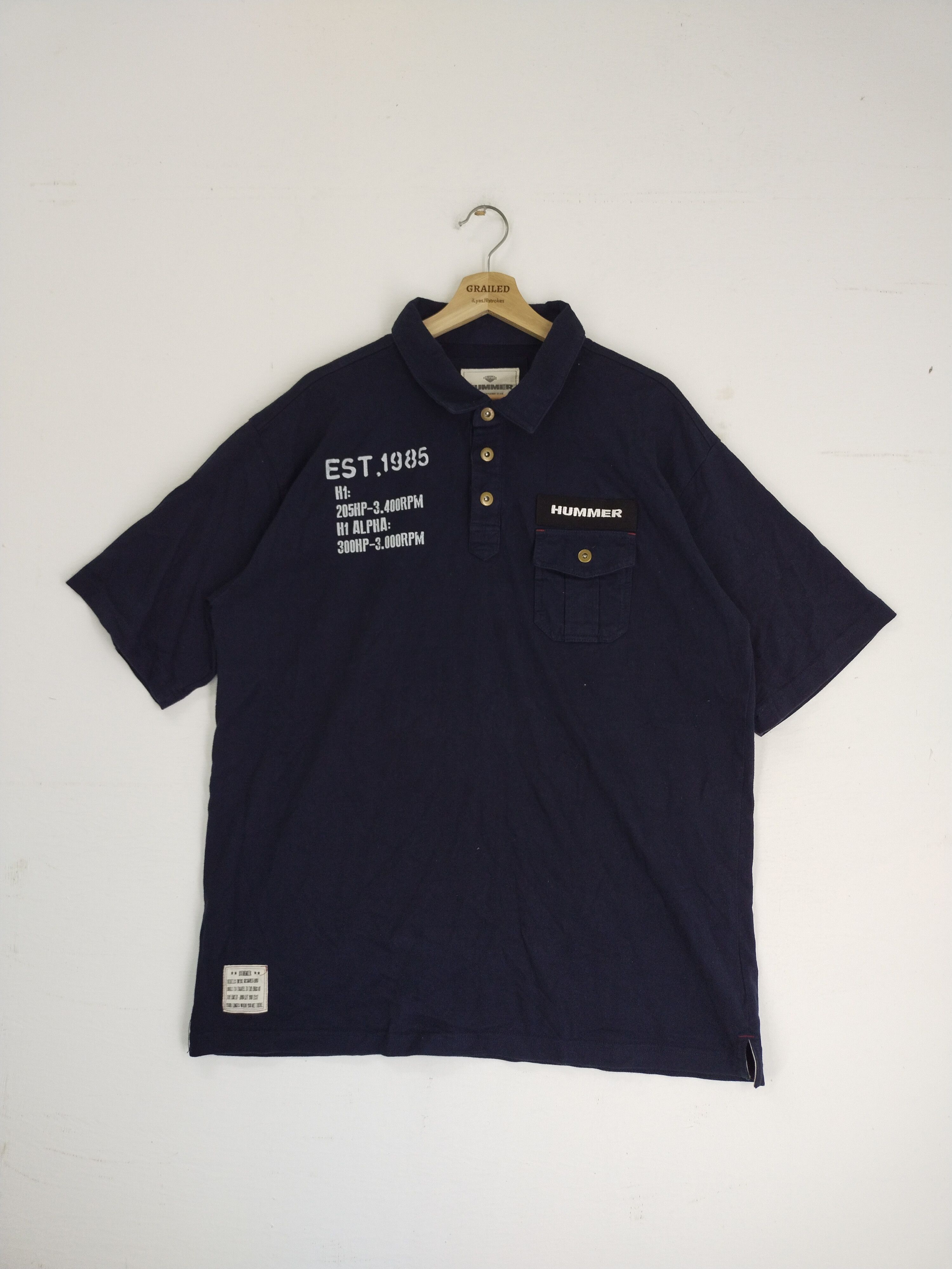 Japanese Brand VINTAGE HUMMER H1 ALPHA COLAR T SHIRT TEE Size US L / EU 52-54 / 3 - 2 Thumbnail