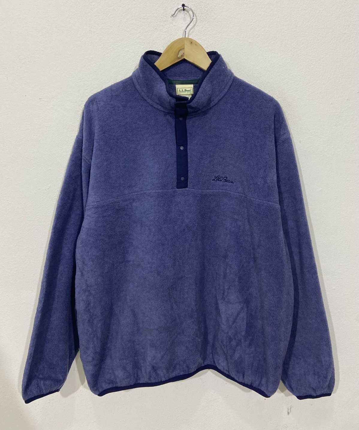 L.L. Bean Vintage L.L Bean Snap Button Half Fleece Jacket Size US XL / EU 56 / 4 - 1 Thumbnail