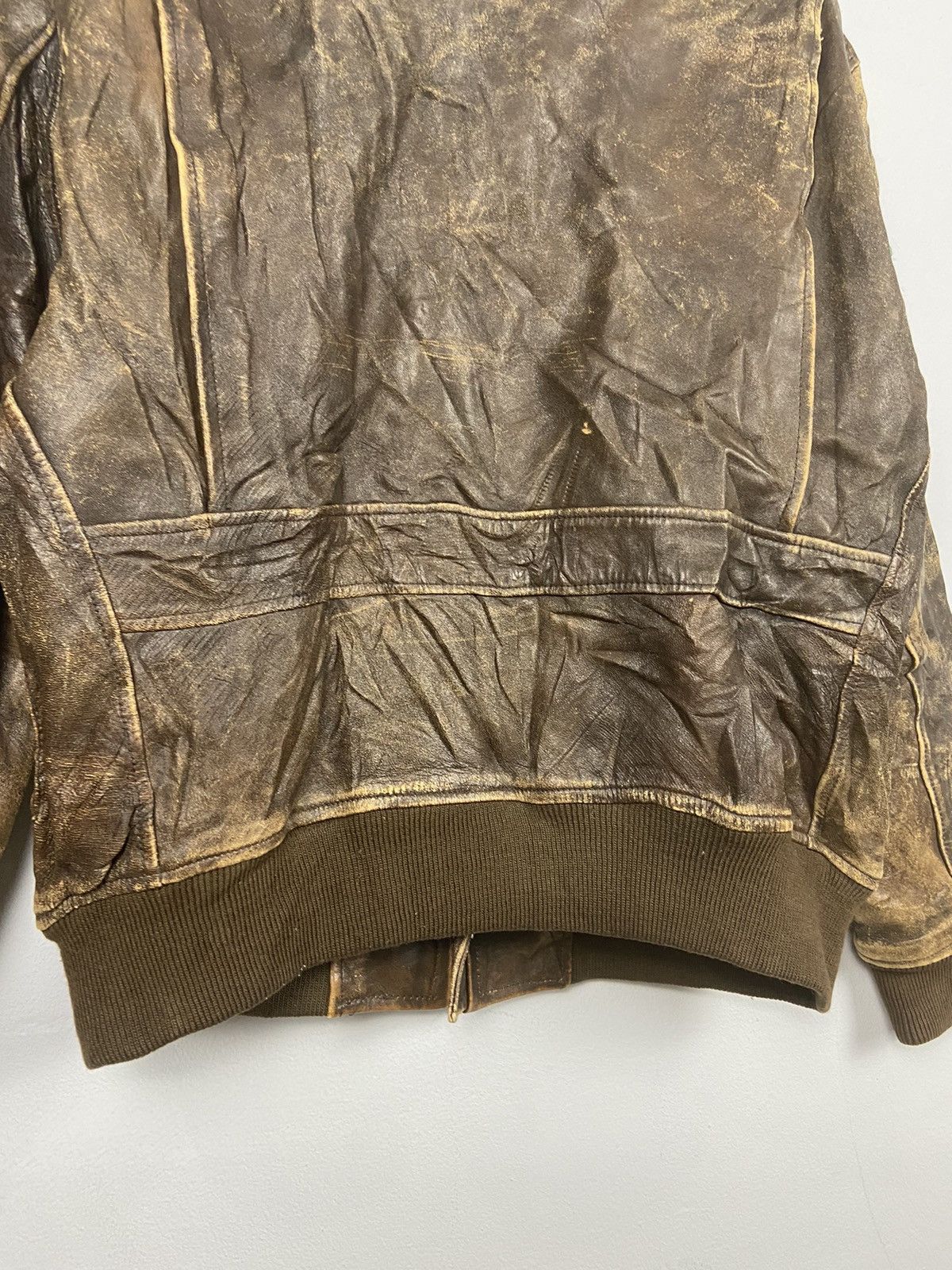 Other Vintage A-2 Houston US Airforce Tomcat Leather Flight Jacket Size US L / EU 52-54 / 3 - 12 Thumbnail