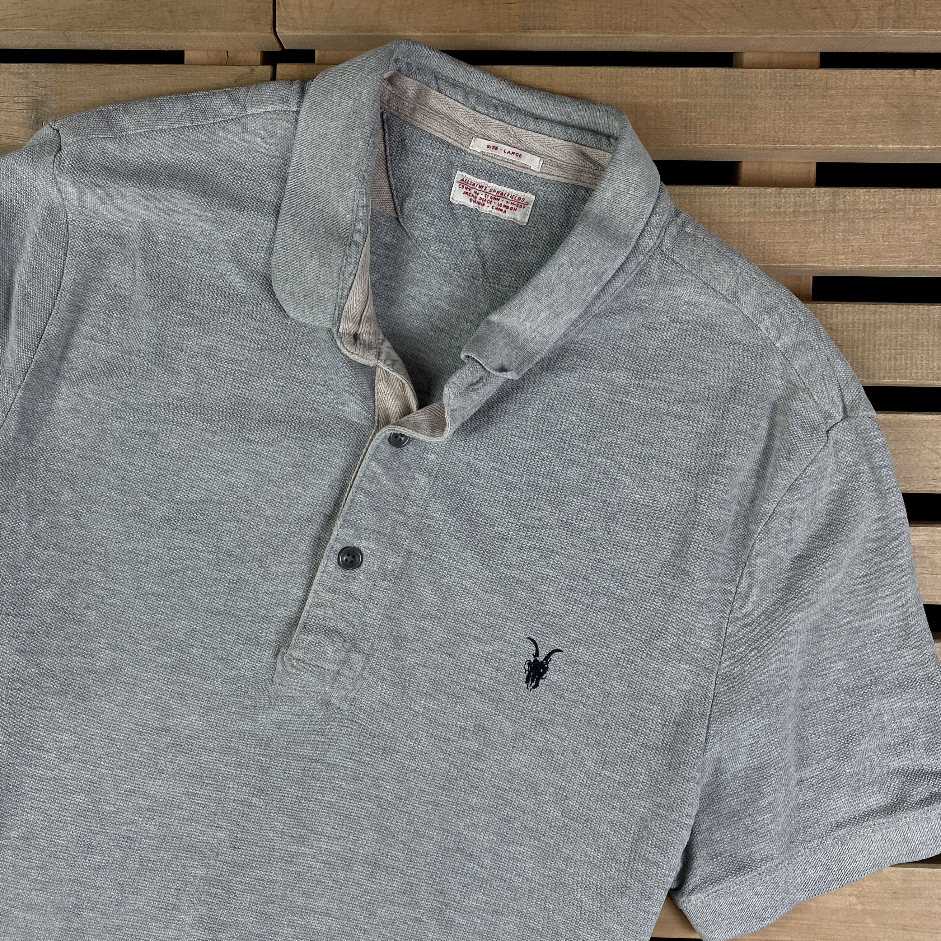 Allsaints Mens Polo T-Shirt Allsaints Size L Size US L / EU 52-54 / 3 - 2 Thumbnail