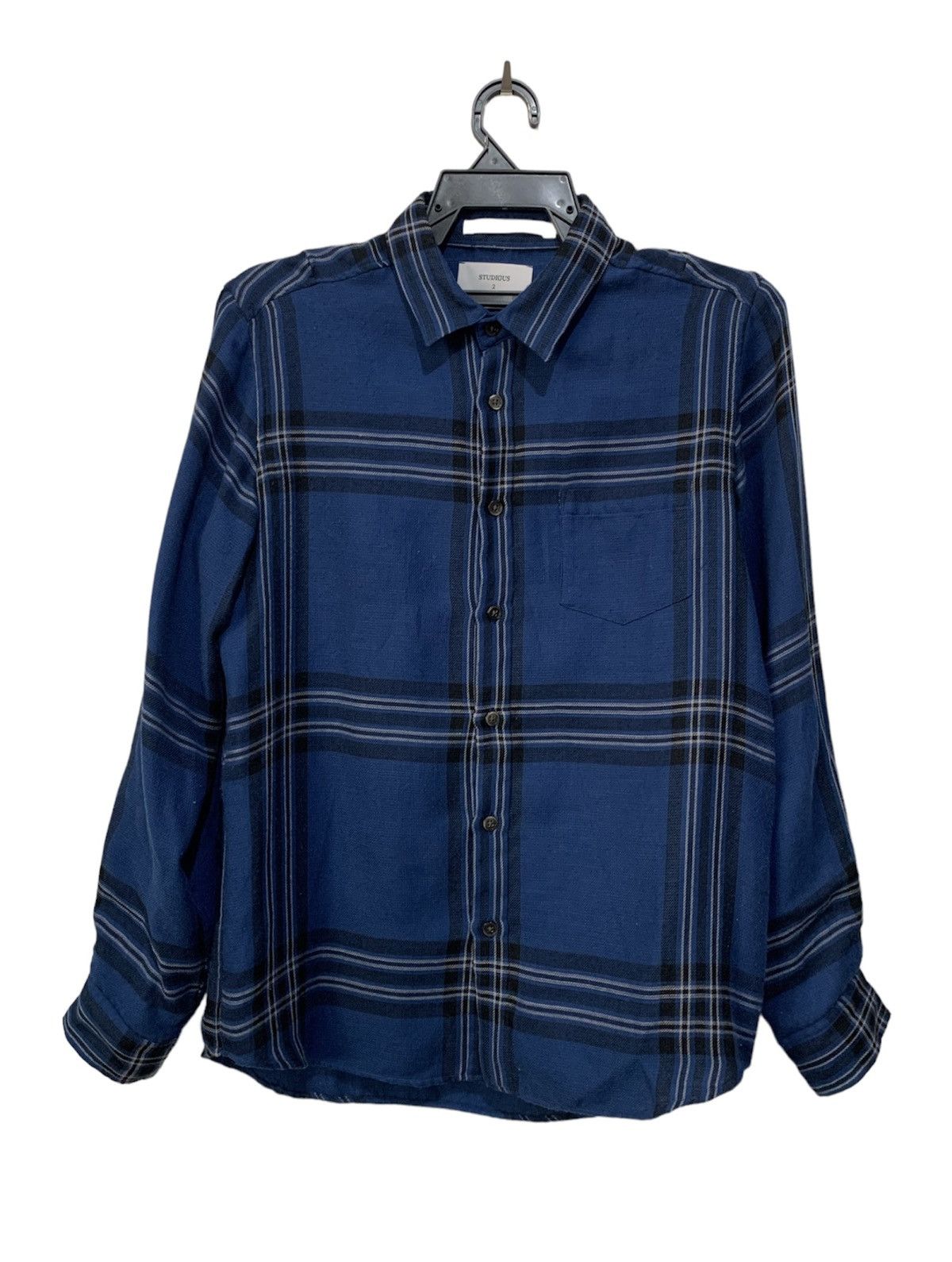 Studious flannel number nine japan wool button shirt