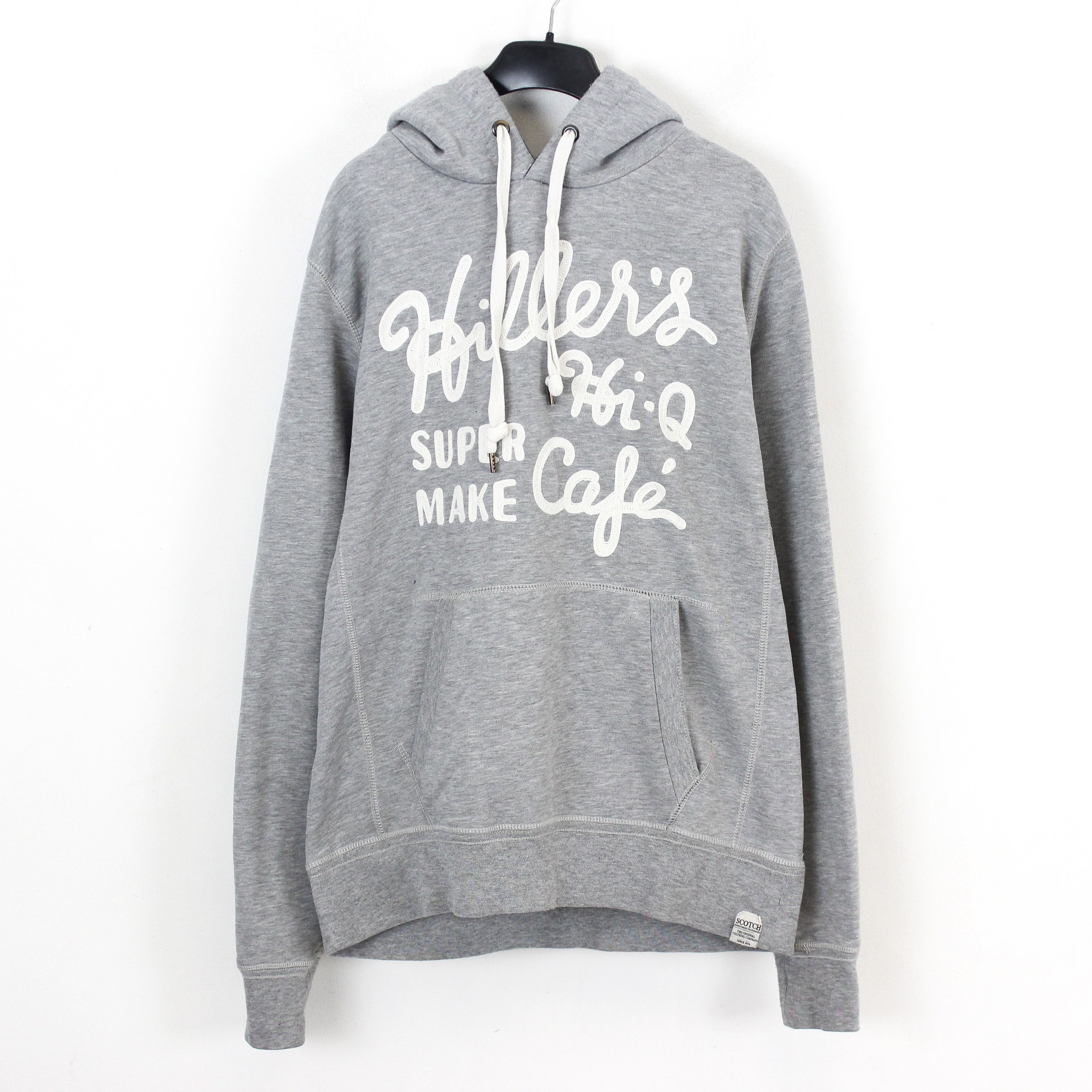 Scotch & Soda Hoodie Grey Sweatshirt Cotton Blend Jumper Warm Pullover Size US M / EU 48-50 / 2 - 1 Thumbnail