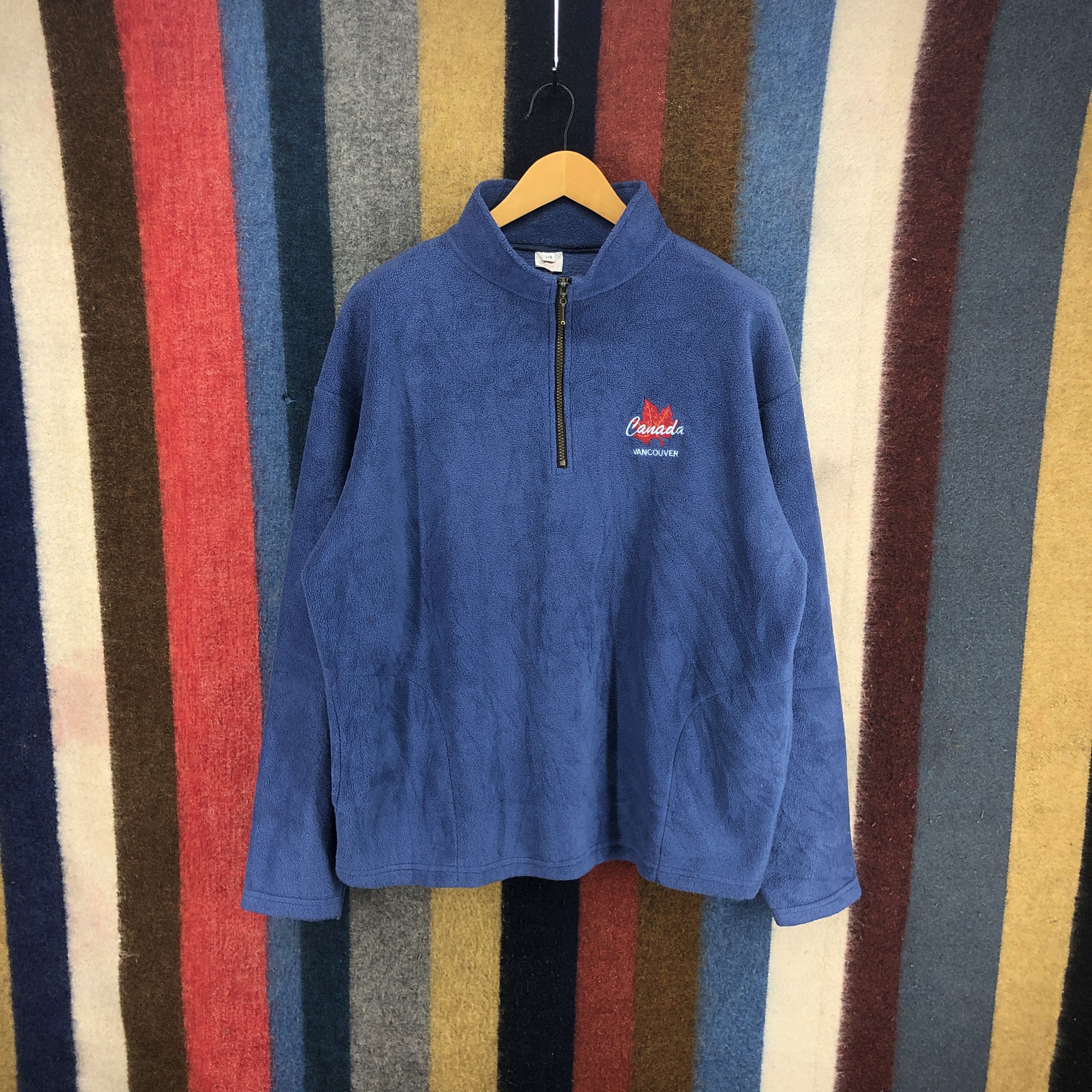 Vintage 90s Vintage CANADA VANCOUVER by AWESOME Fleece #0406/Q Size US XL / EU 56 / 4 - 1 Thumbnail