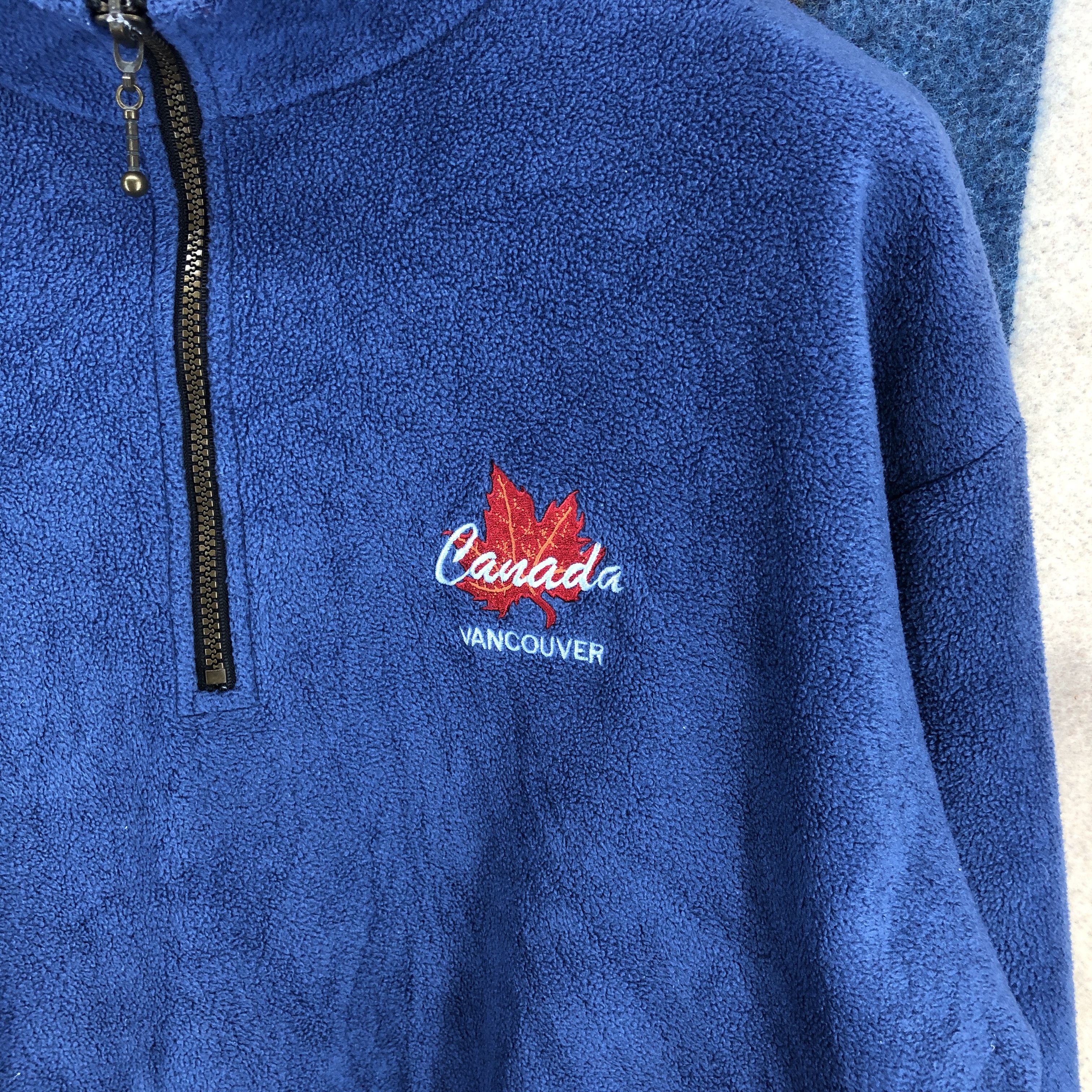 Vintage 90s Vintage CANADA VANCOUVER by AWESOME Fleece #0406/Q Size US XL / EU 56 / 4 - 2 Thumbnail