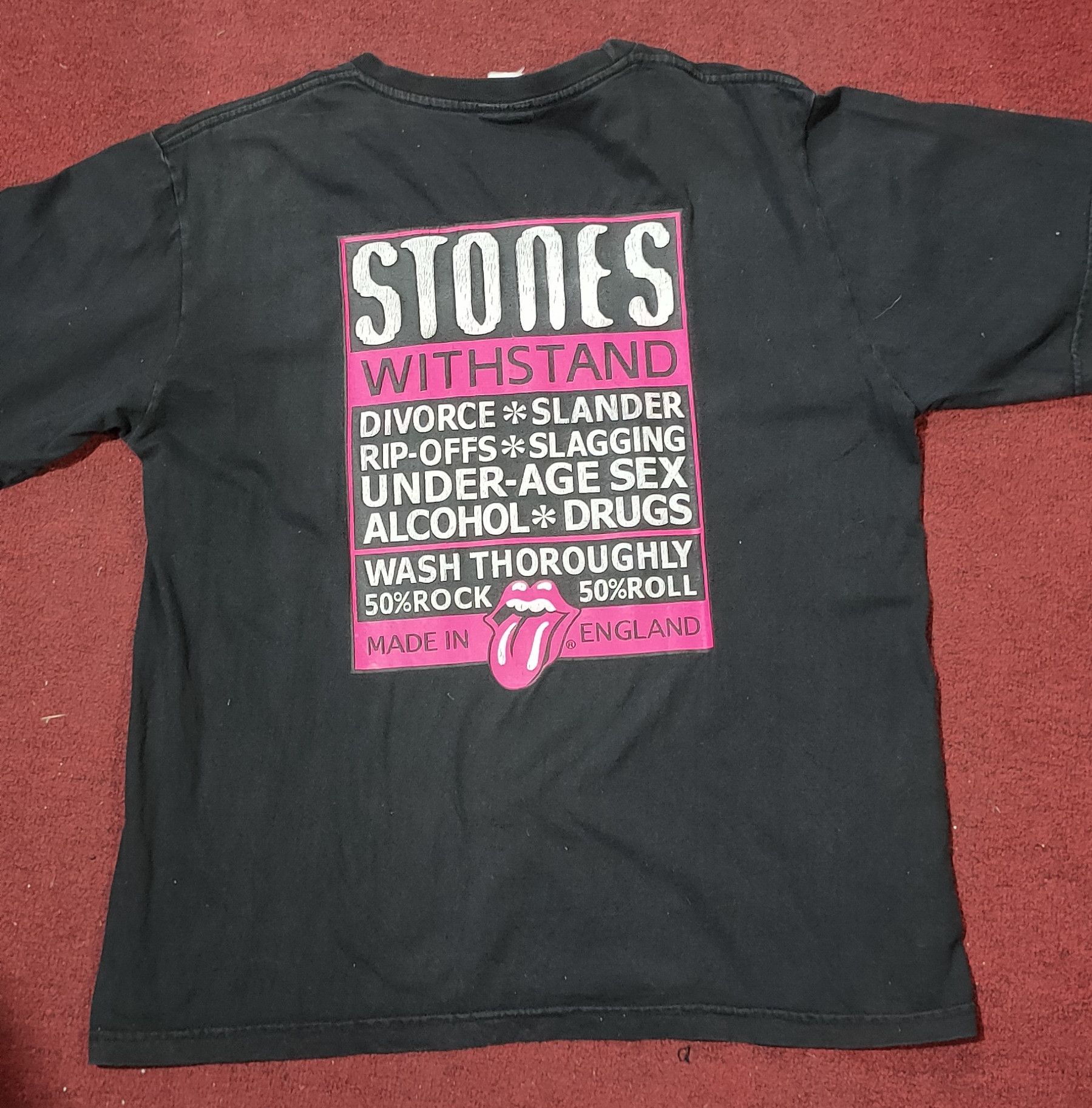 Band Tees The rolling stones band tee vintage 90s Spellout big logo Size US L / EU 52-54 / 3 - 2 Thumbnail