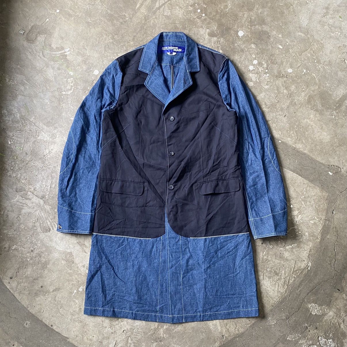 Junya Watanabe CDG S/S20 Switching Denim Trench Coat