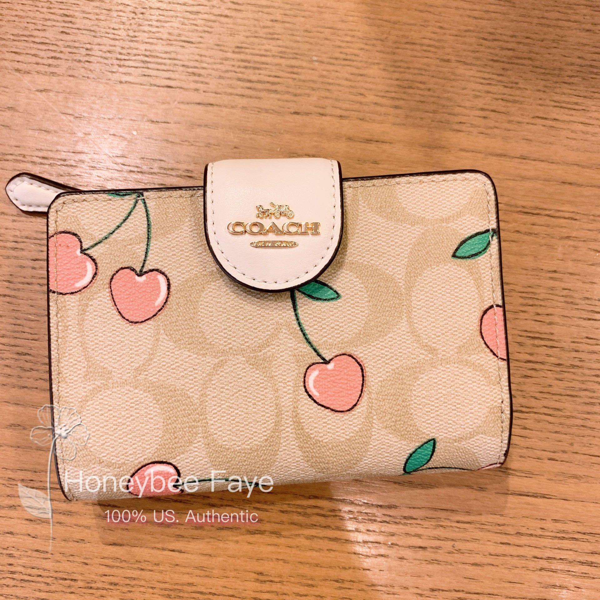 Coach Zip Card Case with Trompe L'oeil Print