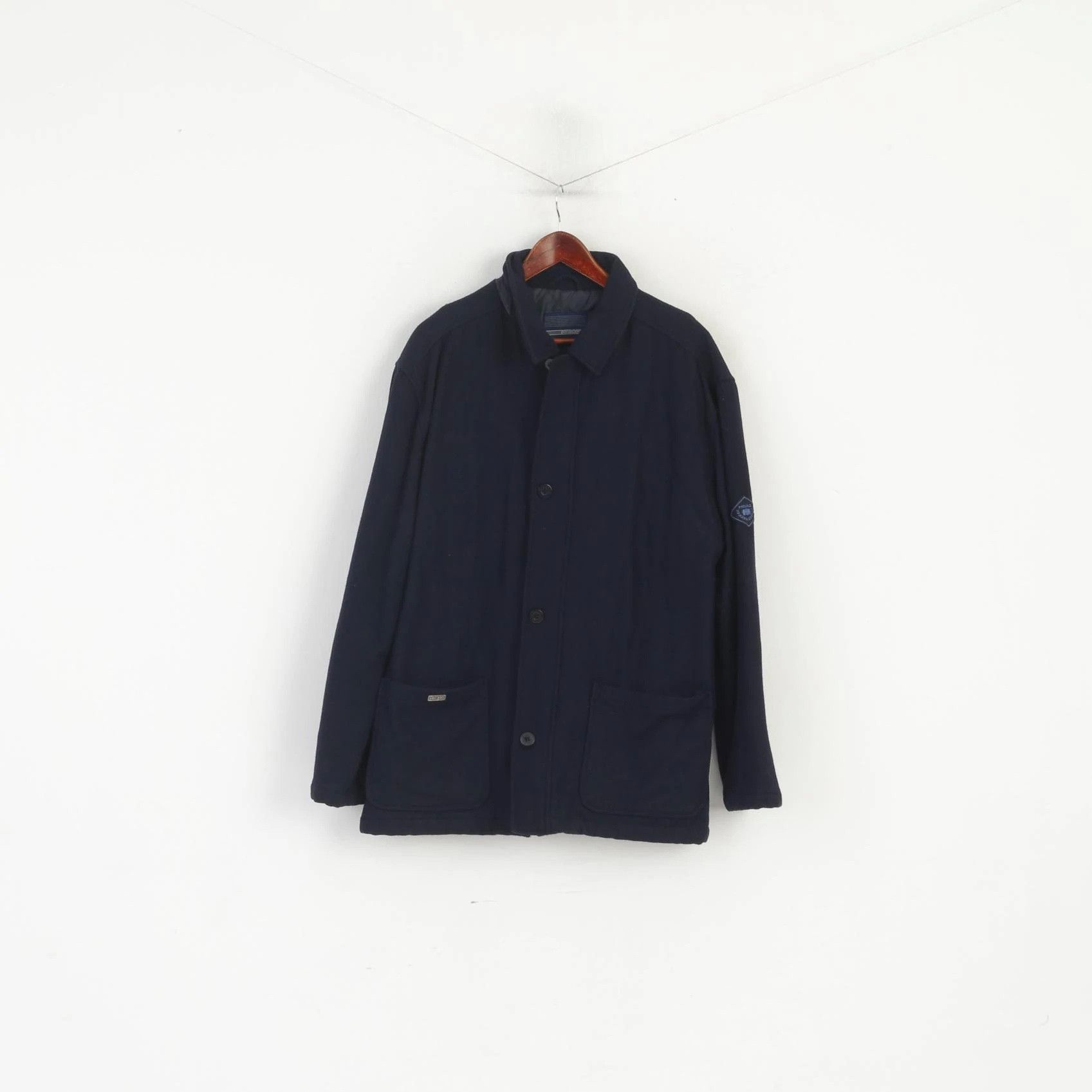 Vintage Head Men XL Jacket Navy Wool Blend Vintage Classic 0608 Size US XL / EU 56 / 4 - 2 Thumbnail