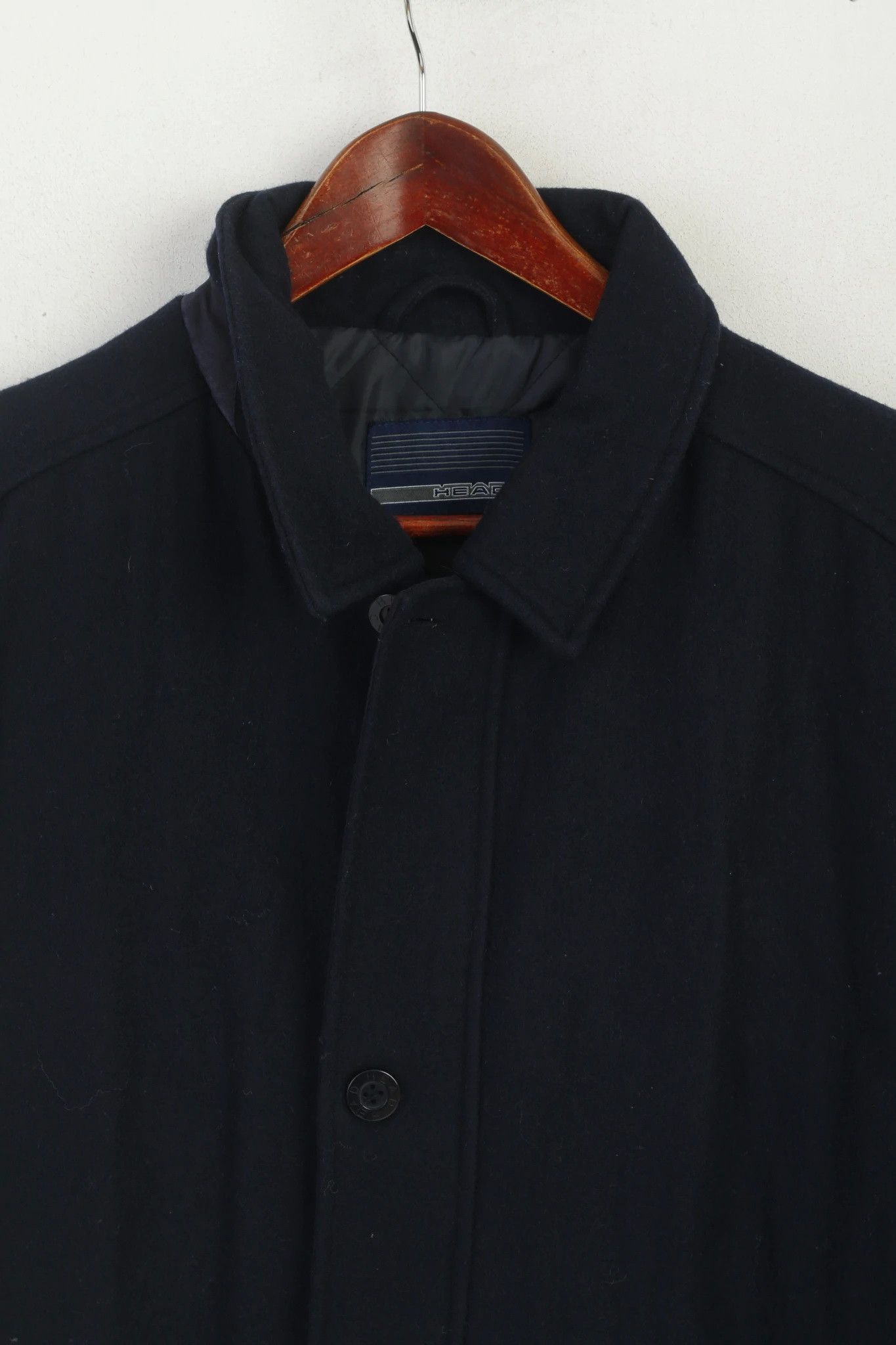 Vintage Head Men XL Jacket Navy Wool Blend Vintage Classic 0608 Size US XL / EU 56 / 4 - 3 Thumbnail