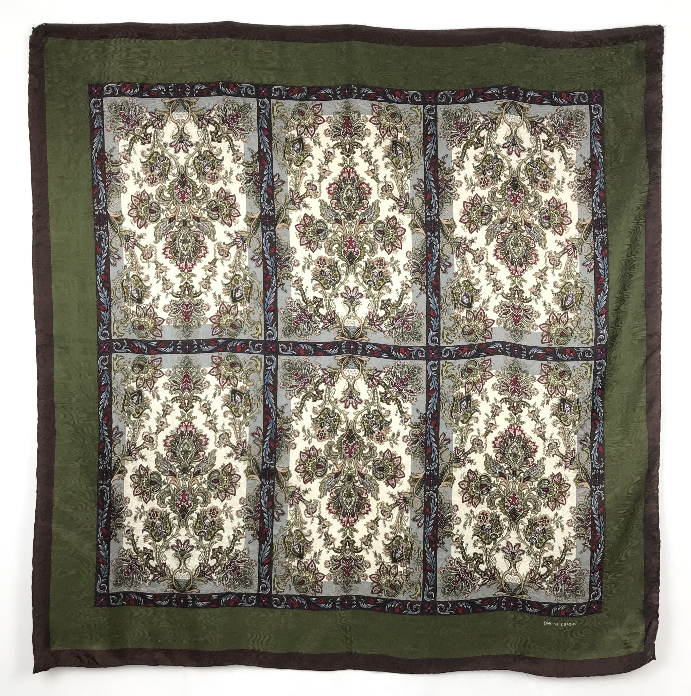 Vintage Pierre Cardin Floral Silk Scarf