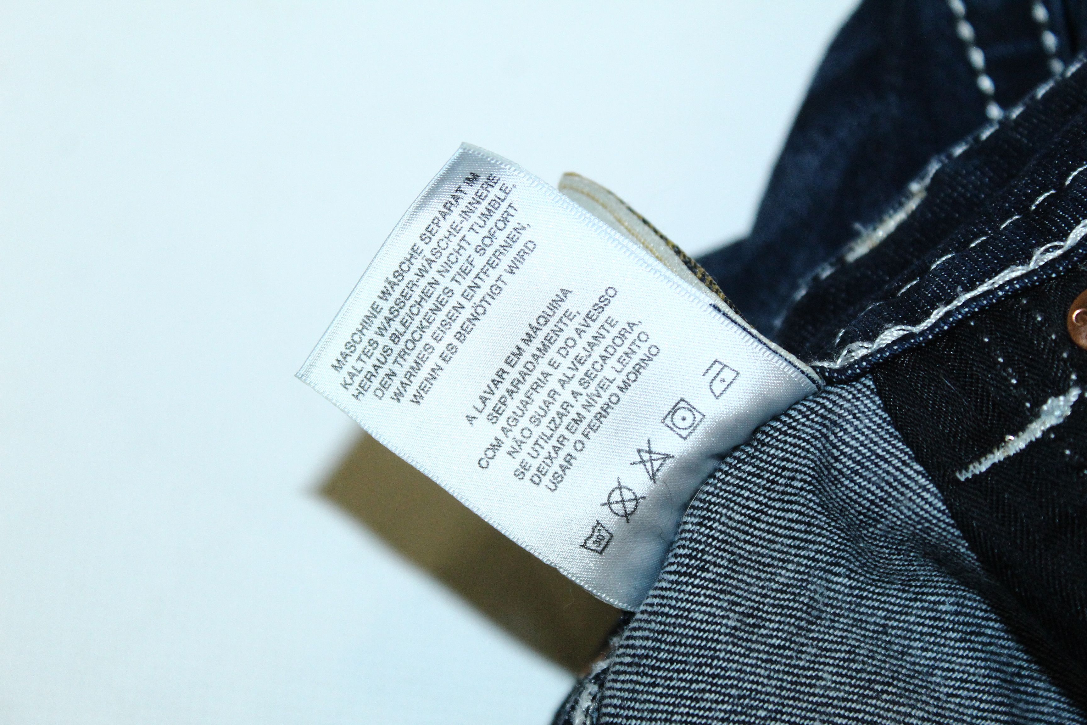 Japanese Brand VTG Miss Me Skinny Stretch Faded Raw Denim Jeans Size 29" - 11 Thumbnail