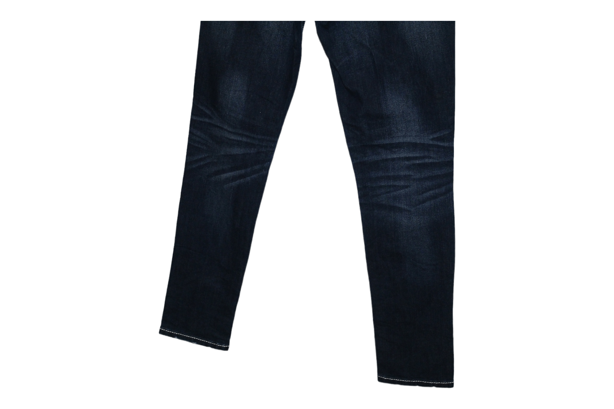Japanese Brand VTG Miss Me Skinny Stretch Faded Raw Denim Jeans Size 29" - 6 Thumbnail