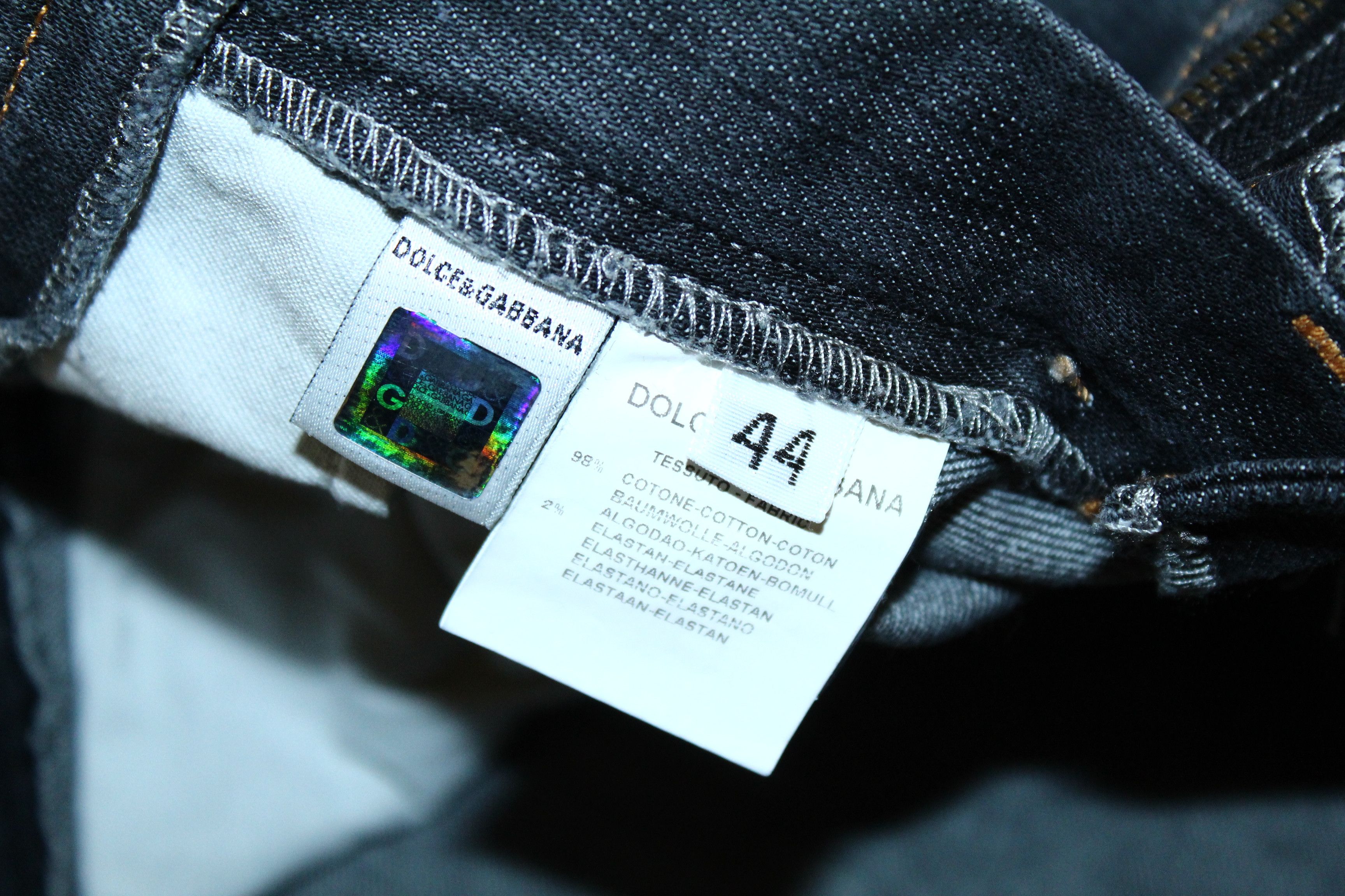 Dolce & Gabbana 💥VTG D&G x WWE Jerry "The King" Lawler Faded Denim Jeans Size US 30 / EU 46 - 9 Thumbnail