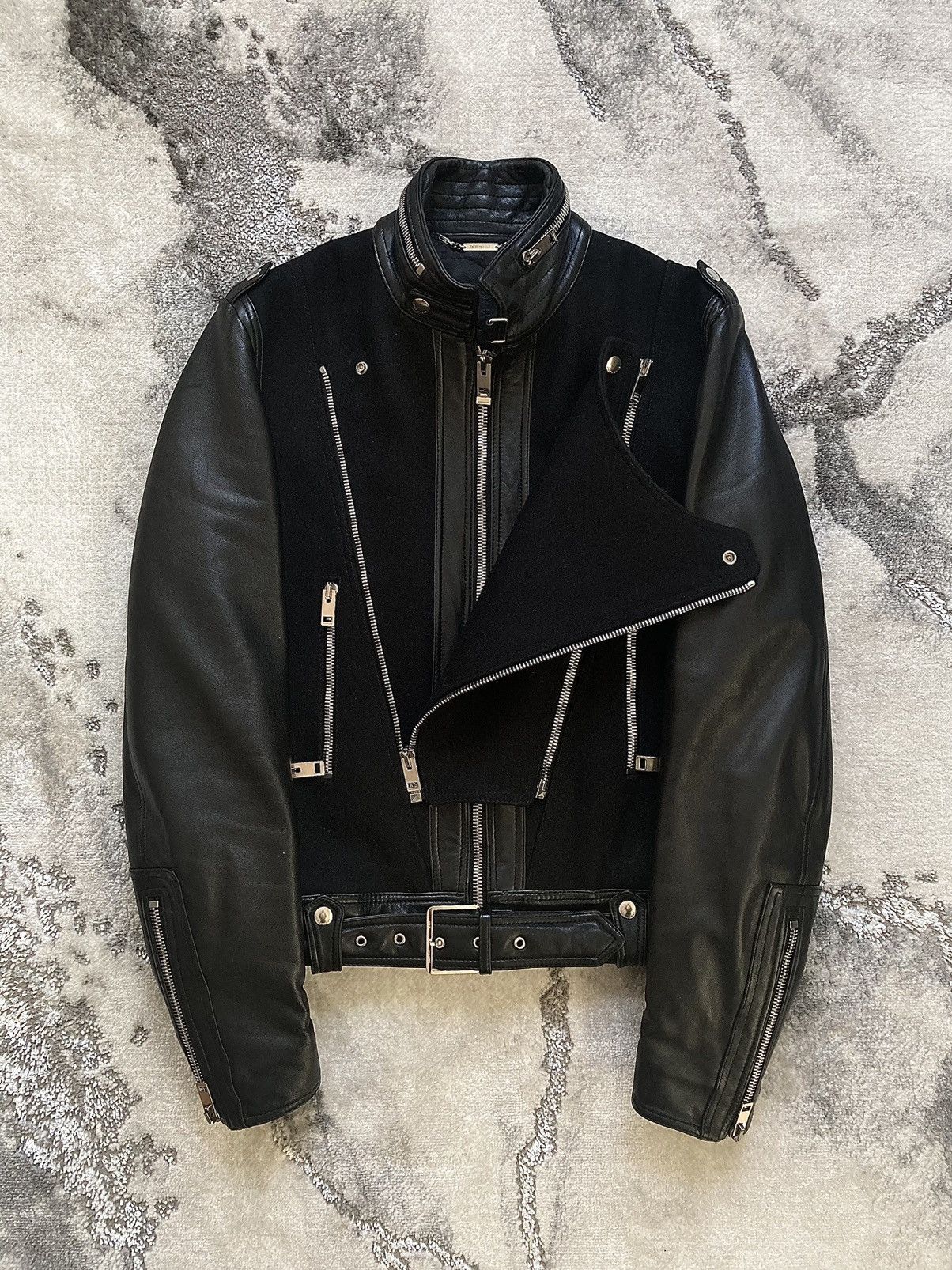 Dior × Hedi Slimane A/W 2004 “VOTC” Biker Jacket Size US L / EU 52-54 / 3 - 4 Thumbnail