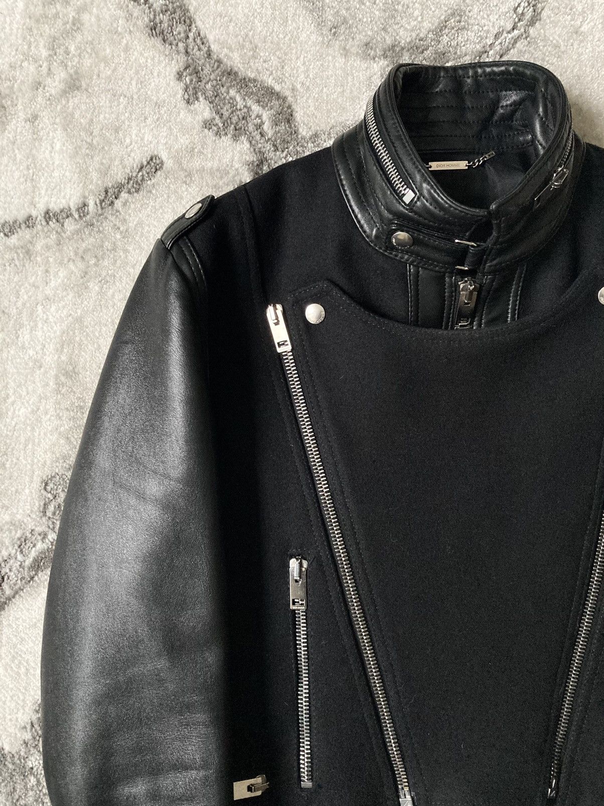 Dior × Hedi Slimane A/W 2004 “VOTC” Biker Jacket Size US L / EU 52-54 / 3 - 10 Thumbnail