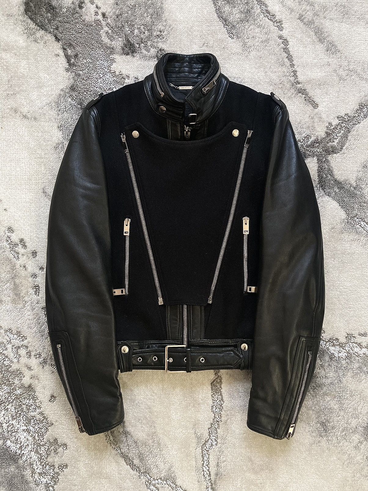 Dior × Hedi Slimane A/W 2004 “VOTC” Biker Jacket Size US L / EU 52-54 / 3 - 1 Thumbnail