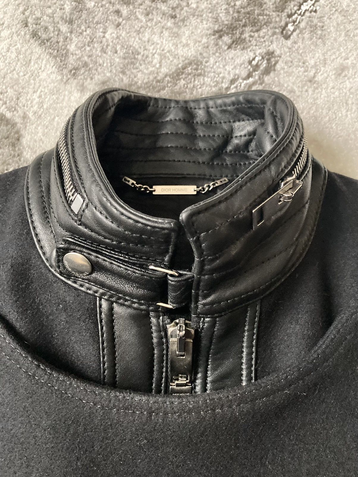 Dior × Hedi Slimane A/W 2004 “VOTC” Biker Jacket Size US L / EU 52-54 / 3 - 7 Thumbnail