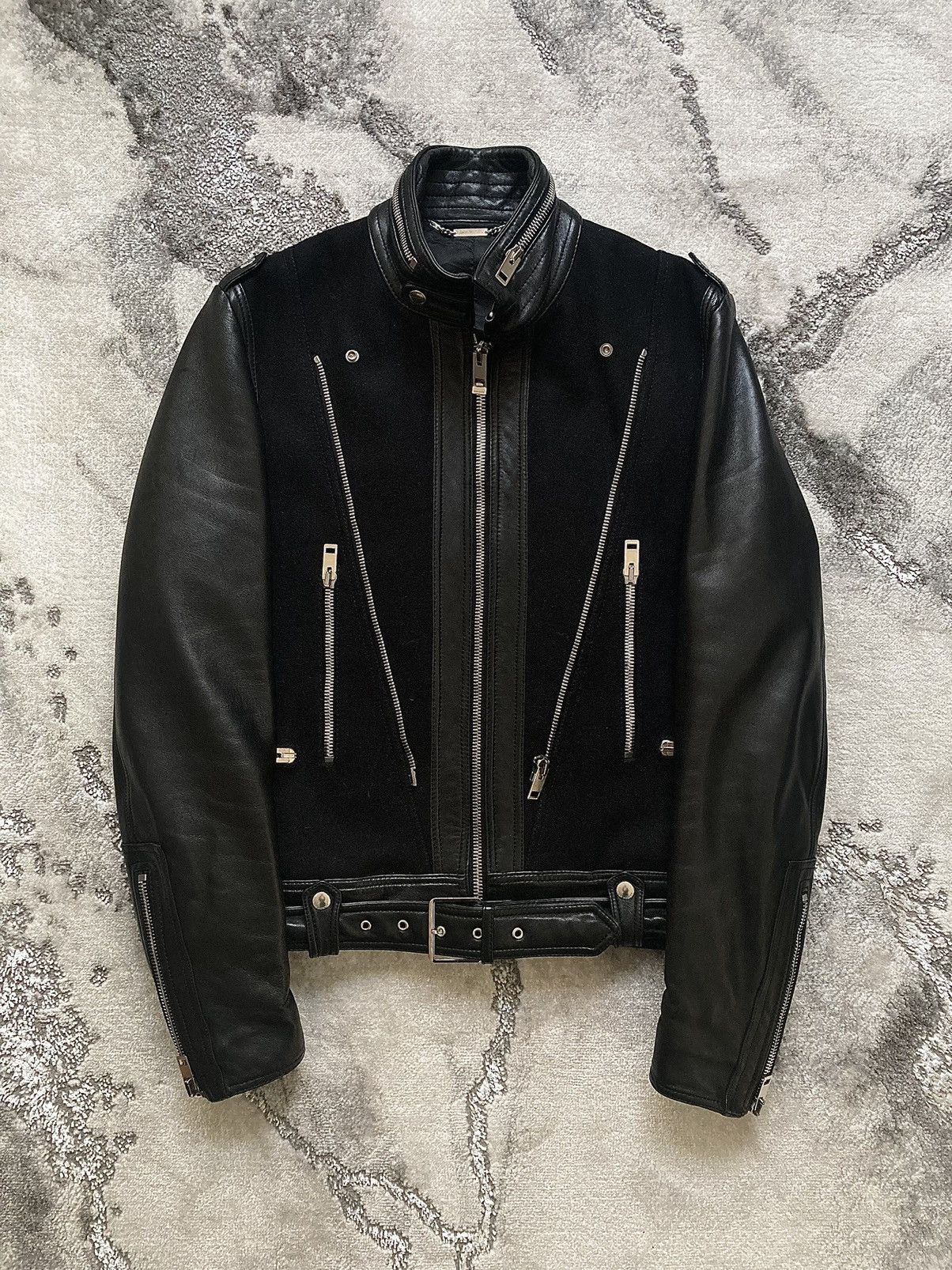 Dior × Hedi Slimane A/W 2004 “VOTC” Biker Jacket Size US L / EU 52-54 / 3 - 5 Thumbnail