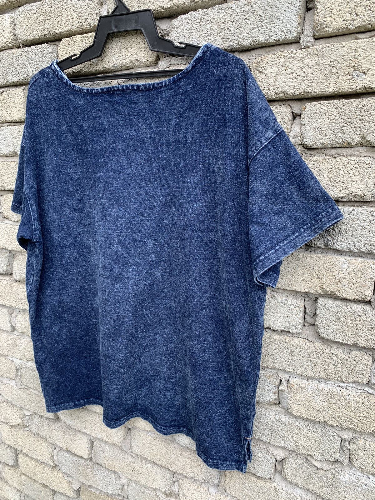 Japanese Brand Pipue de Pique Indigo Blue Single Pocket T Shirt Size US XL / EU 56 / 4 - 7 Thumbnail