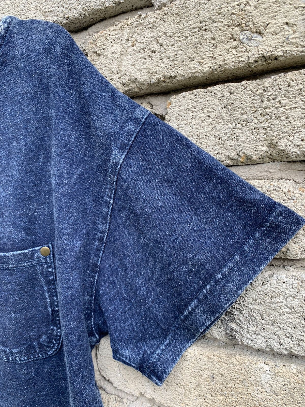 Japanese Brand Pipue de Pique Indigo Blue Single Pocket T Shirt Size US XL / EU 56 / 4 - 9 Thumbnail