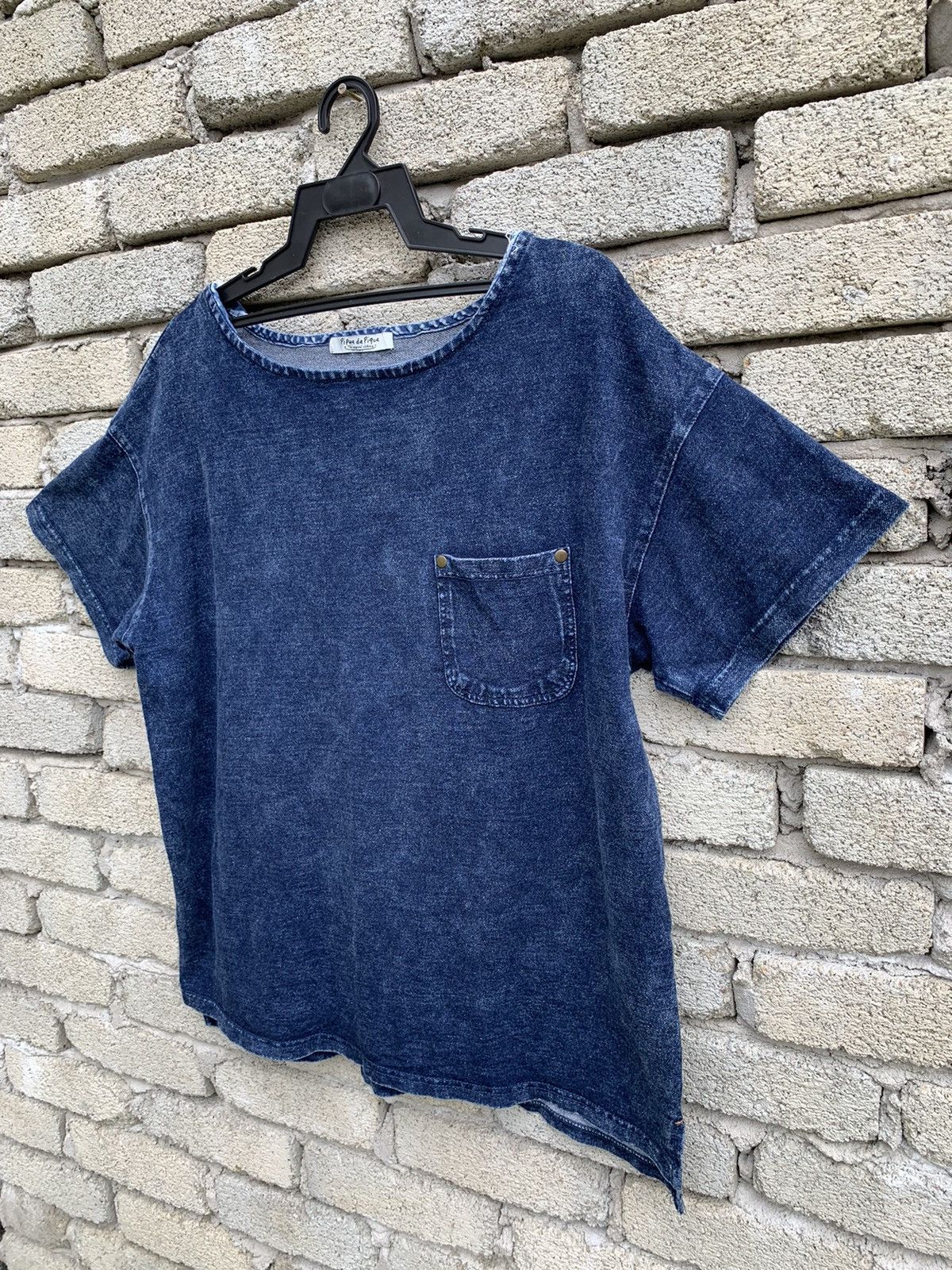 Japanese Brand Pipue de Pique Indigo Blue Single Pocket T Shirt Size US XL / EU 56 / 4 - 3 Thumbnail
